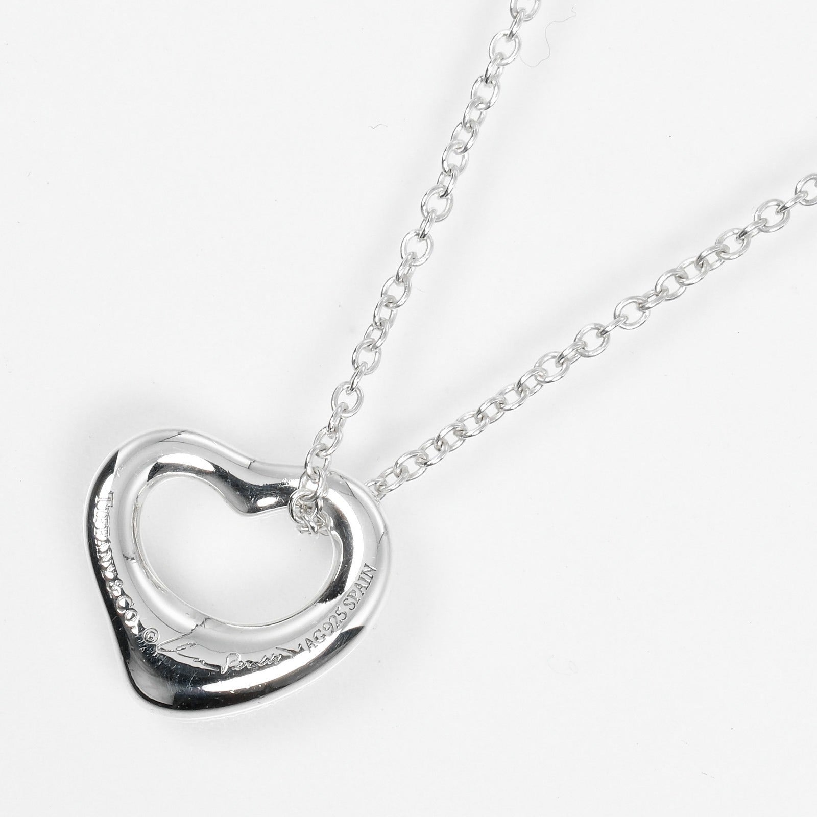 Tiffany & Co Open Heart Necklace Silver 925