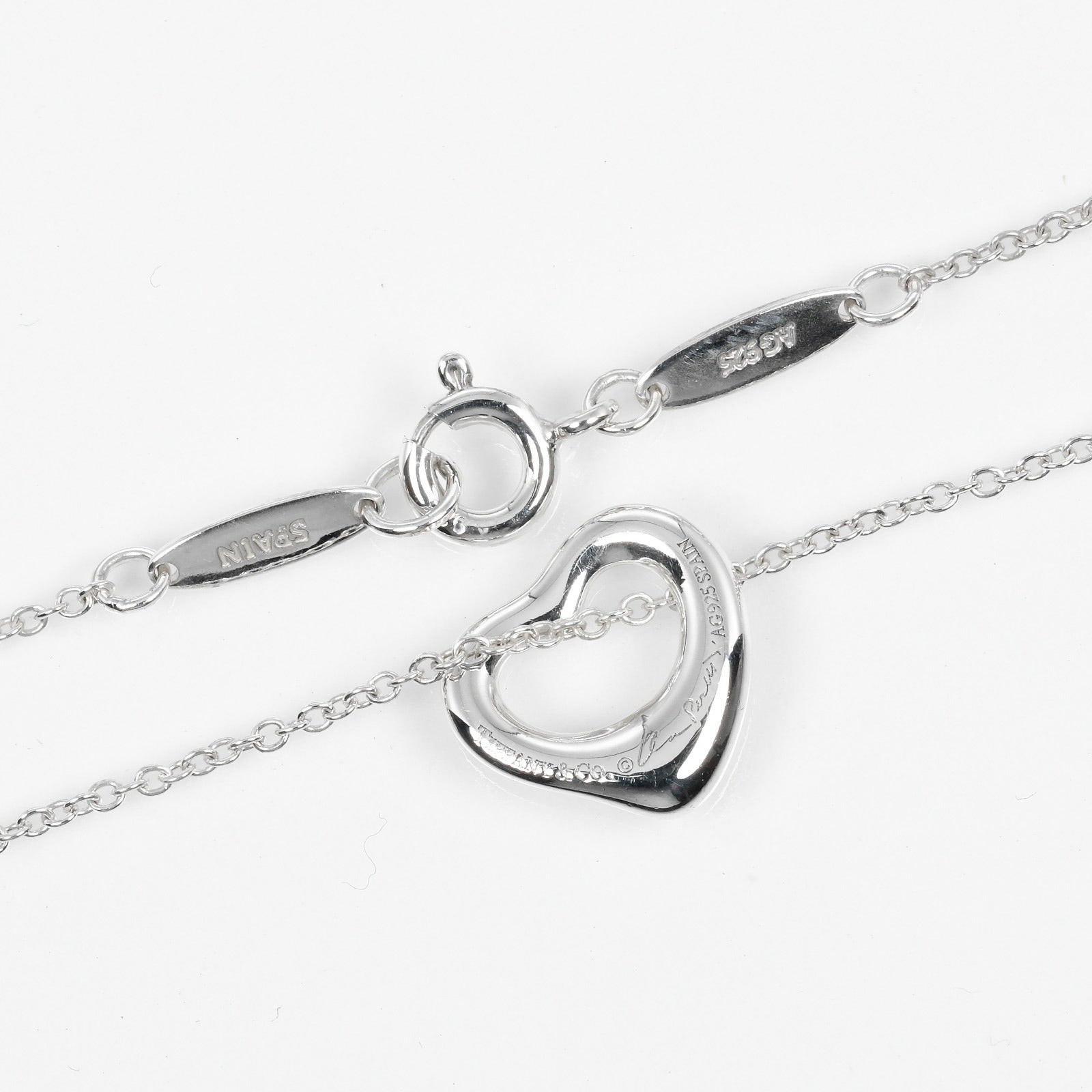 Tiffany & Co Open Heart Necklace Silver 925