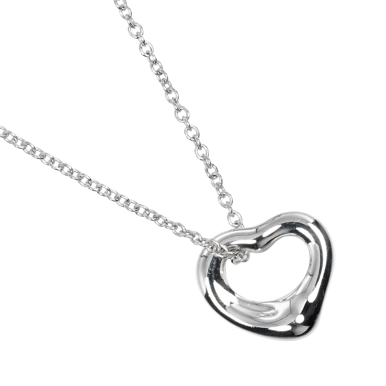 Tiffany & Co Silver Open Heart Necklace