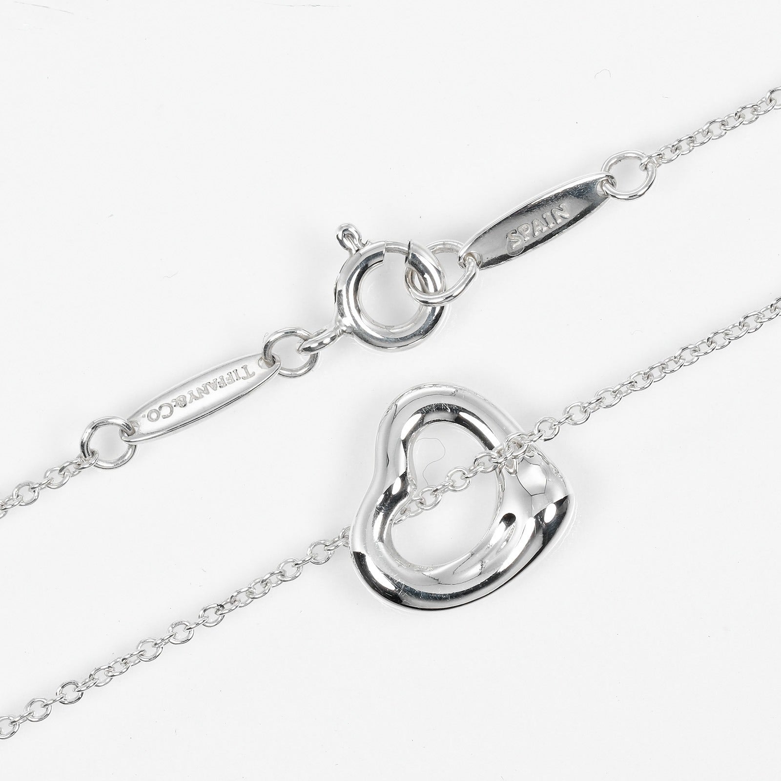 Tiffany & Co Silver Open Heart Necklace