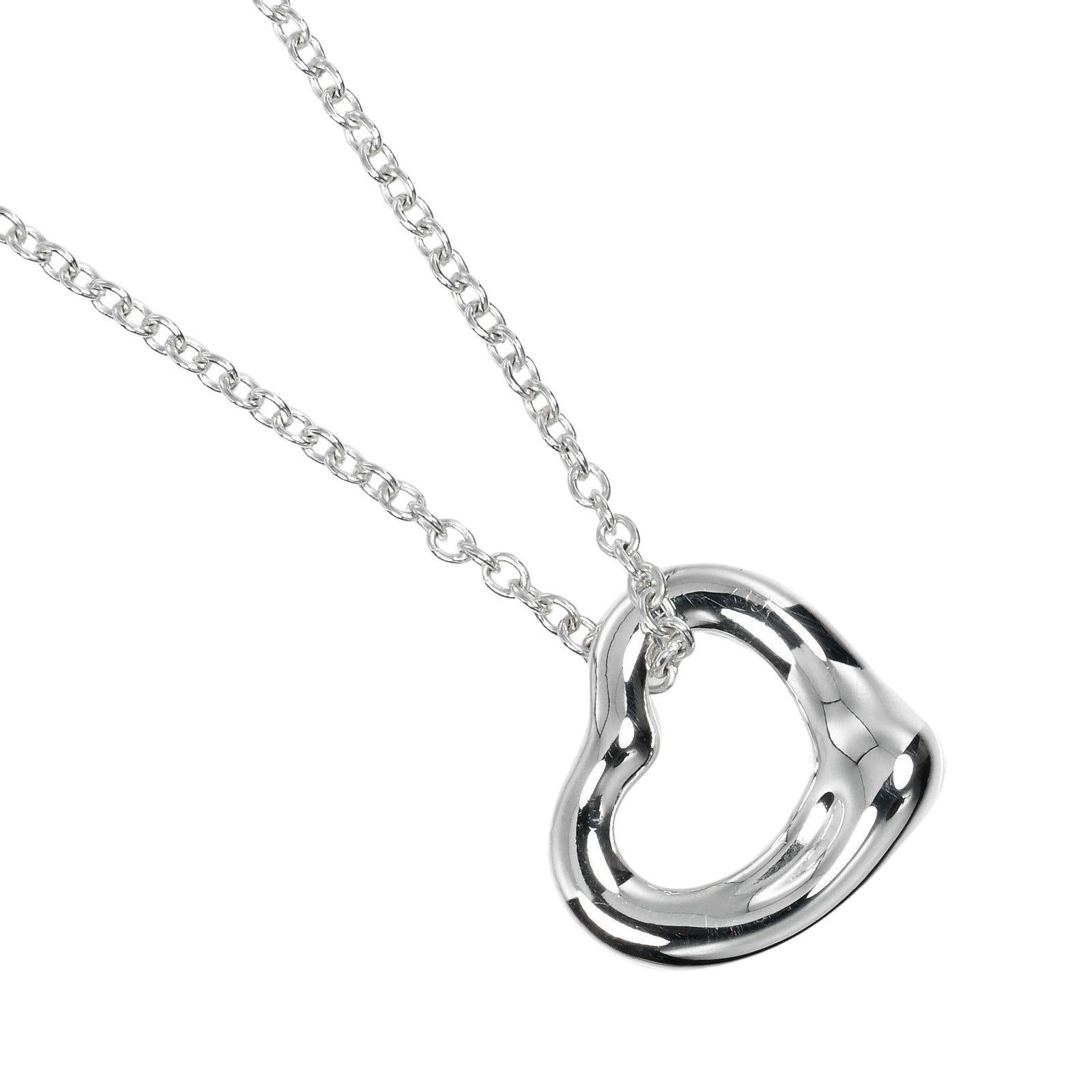 Tiffany & Co Silver Open Heart Necklace