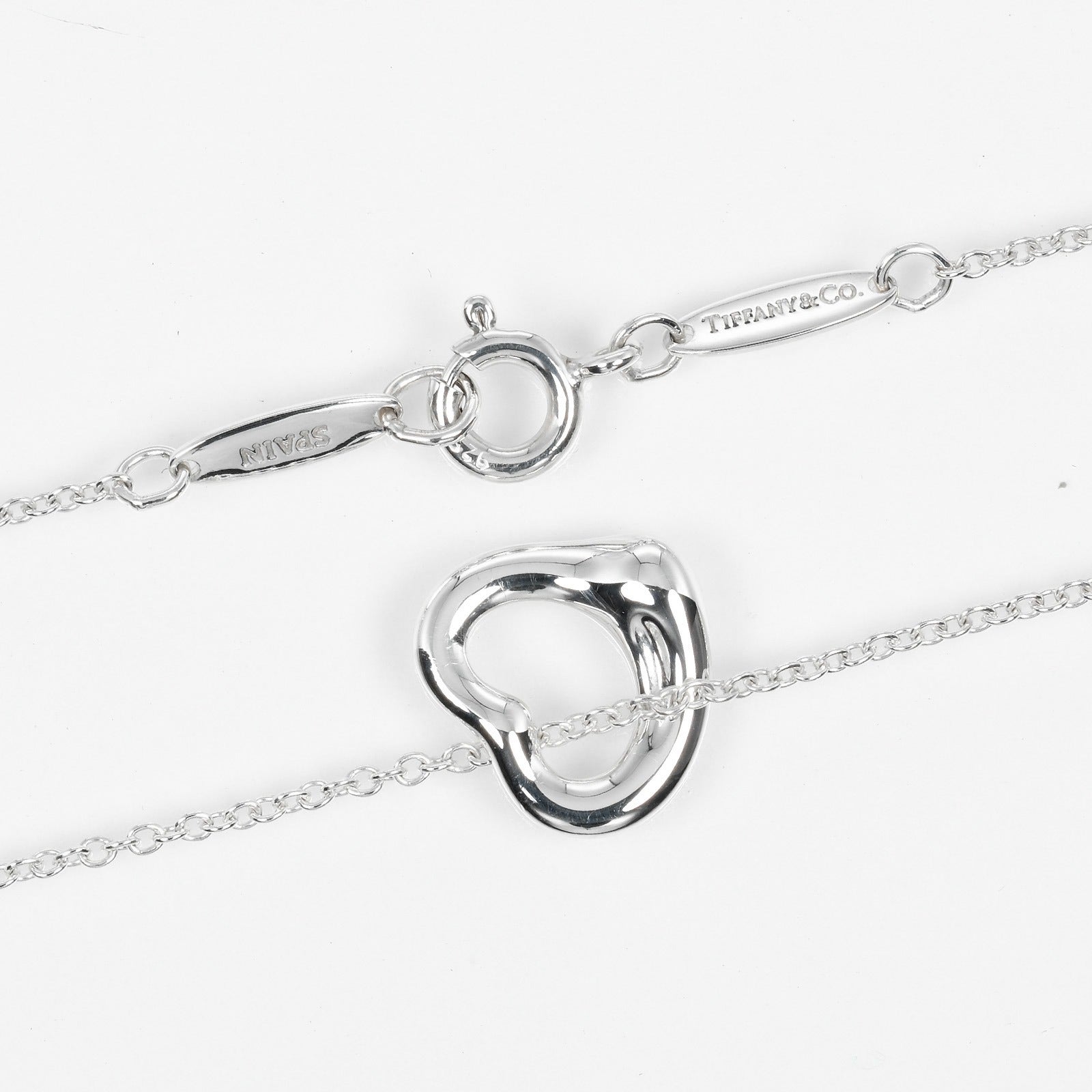 Tiffany & Co Silver Open Heart Necklace