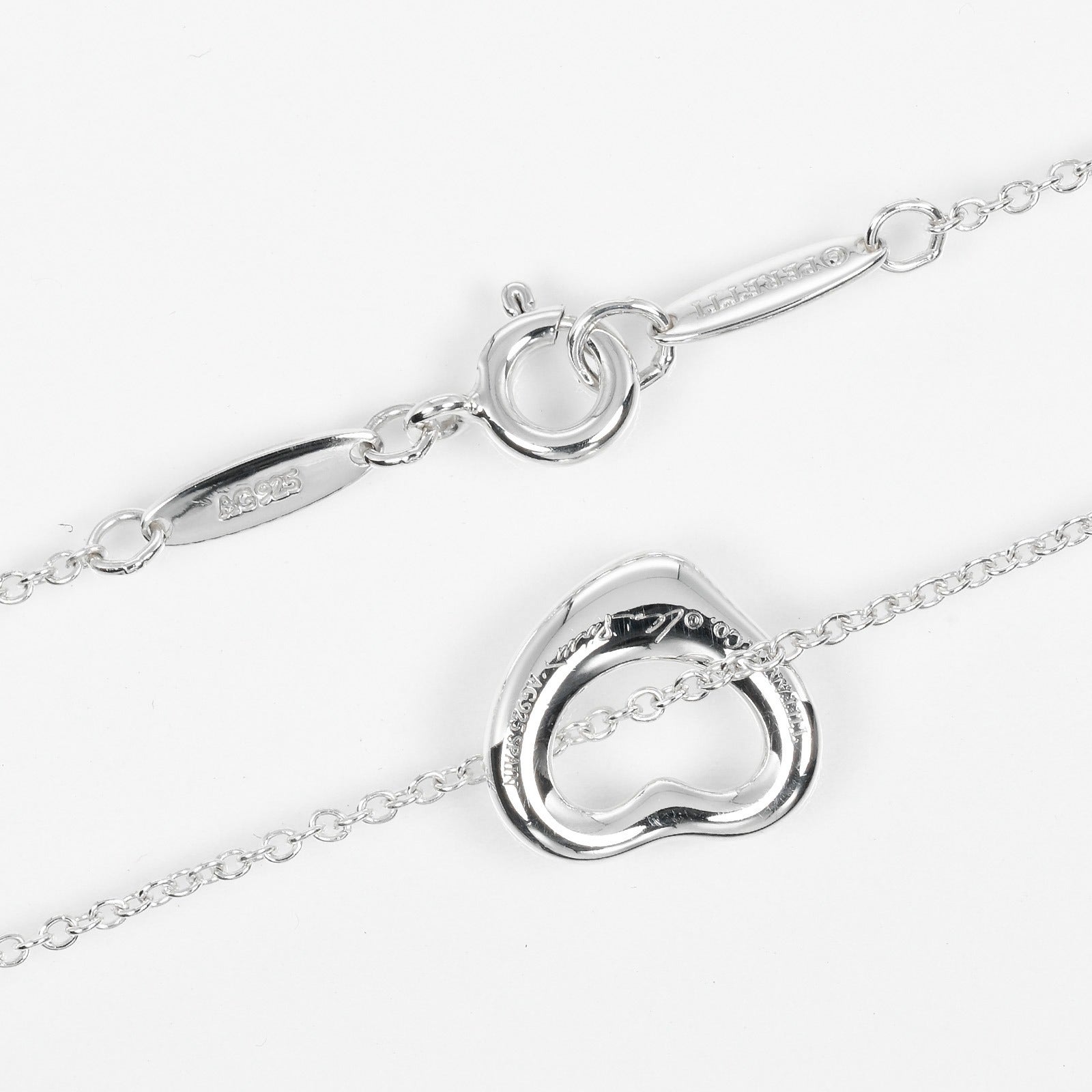 Tiffany & Co Silver Open Heart Necklace