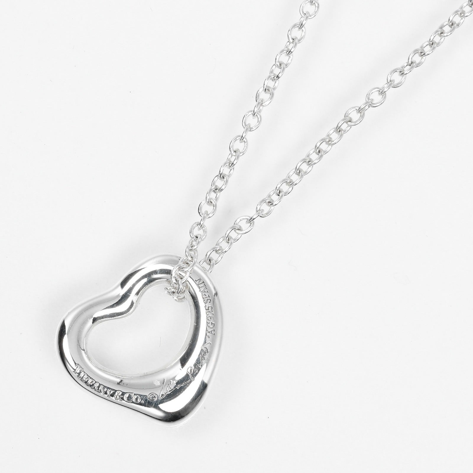 Tiffany & Co Open Heart Necklace Silver 925