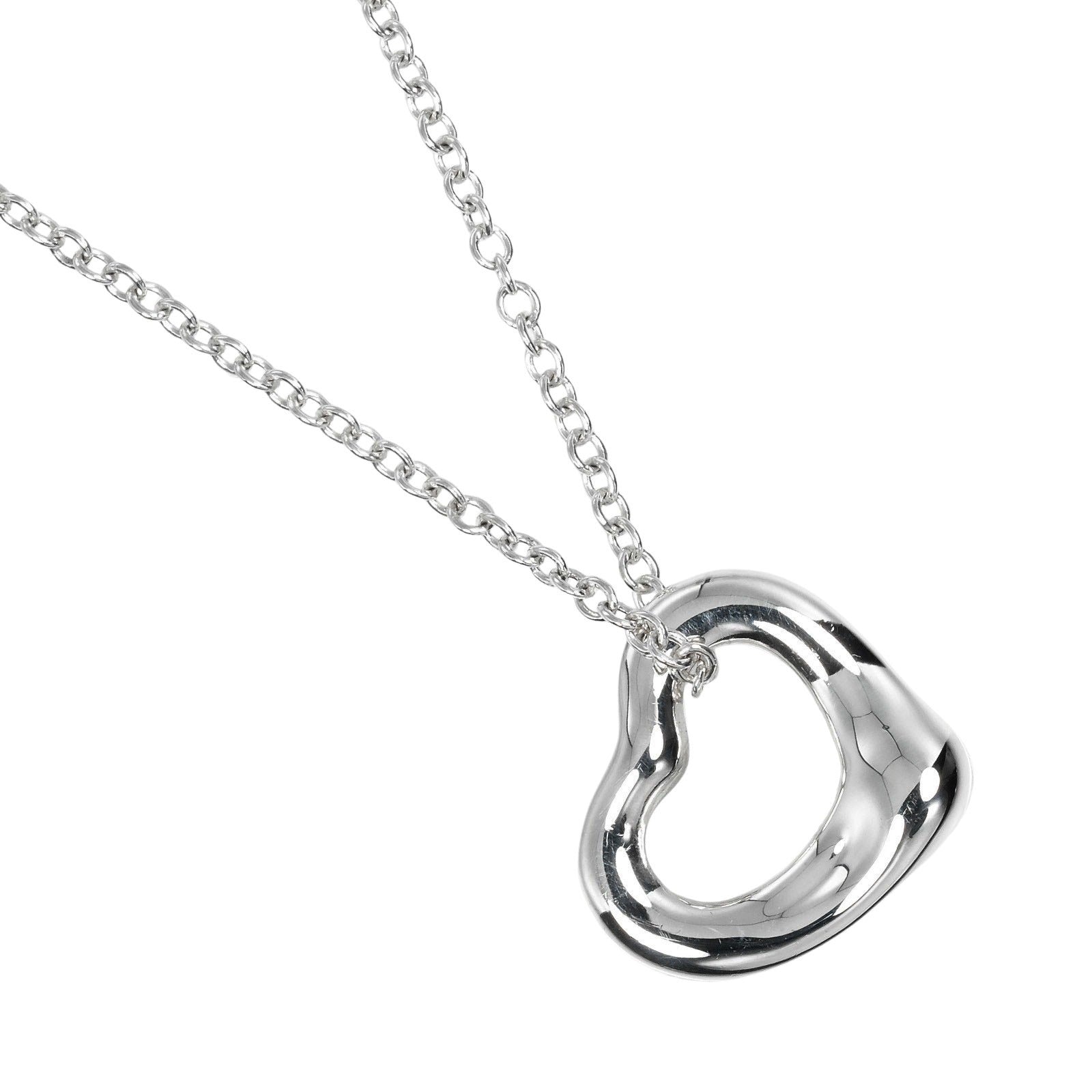 Tiffany & Co Silver Open Heart Necklace