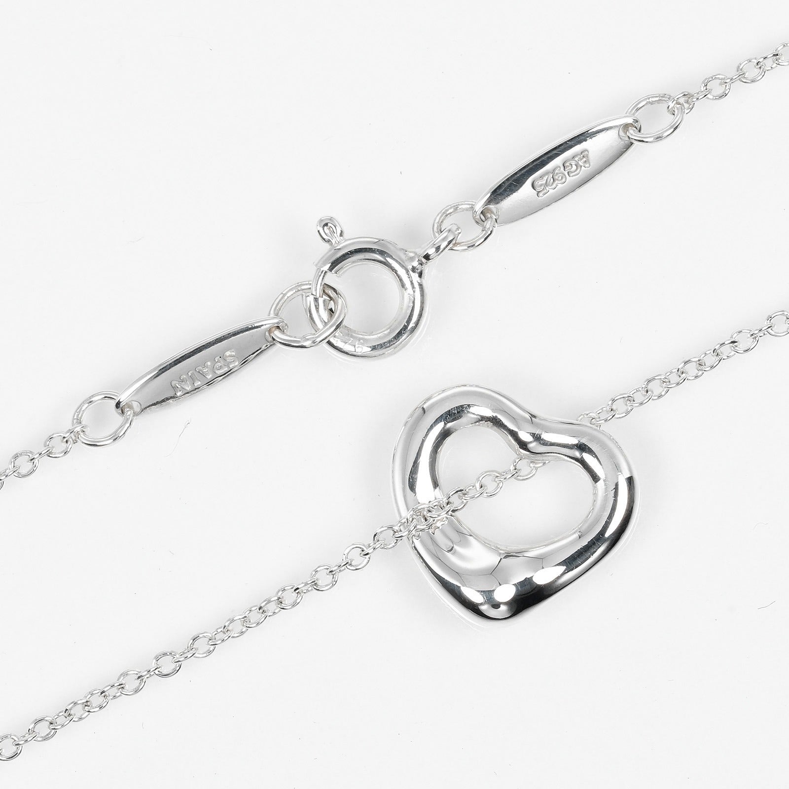 Tiffany & Co Silver Open Heart Necklace