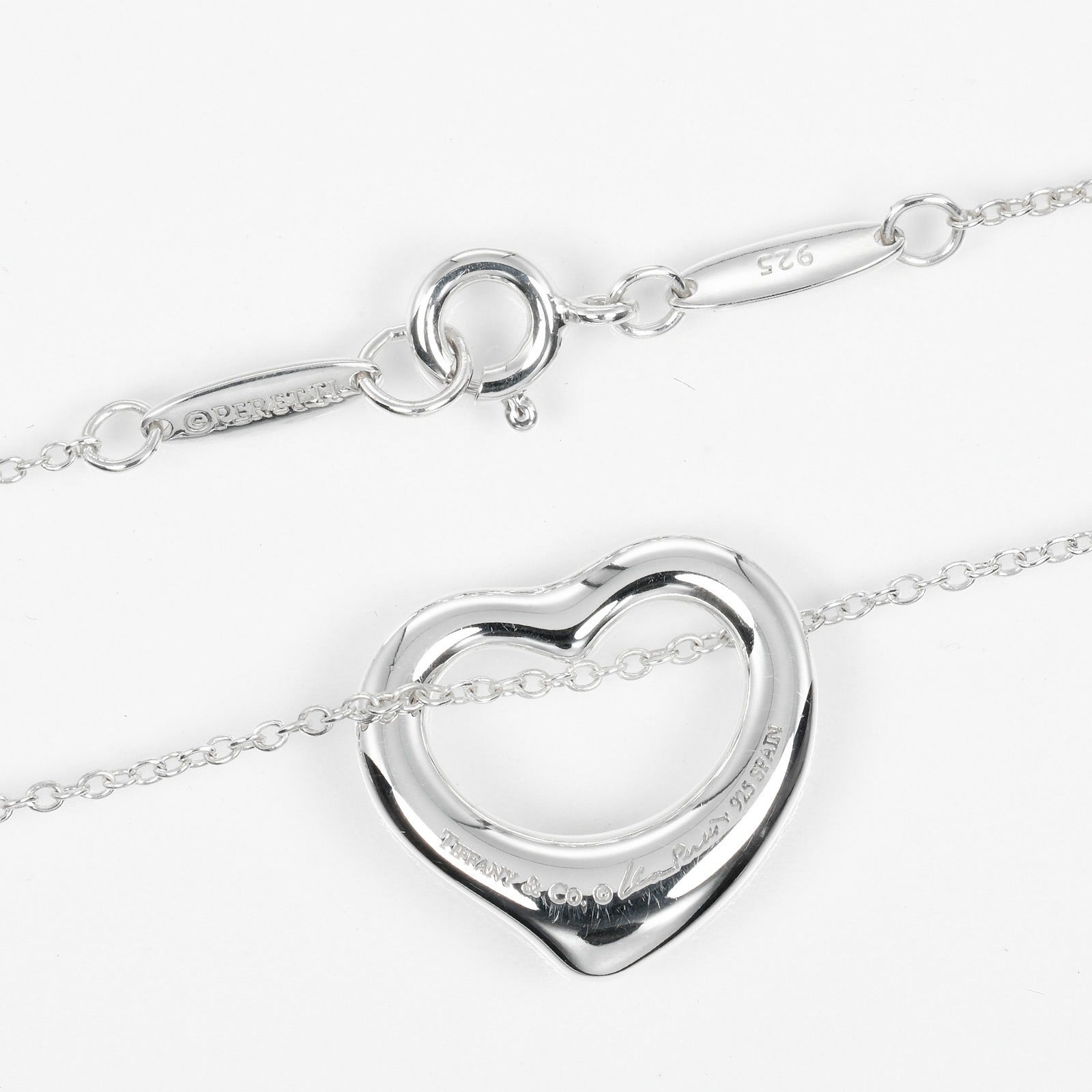 Tiffany & Co Open Heart Necklace Silver 925