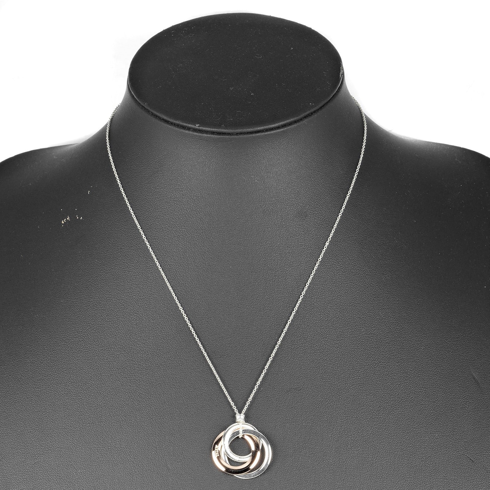 Tiffany & Co 1837 Interlocking Circle Necklace Silver 925