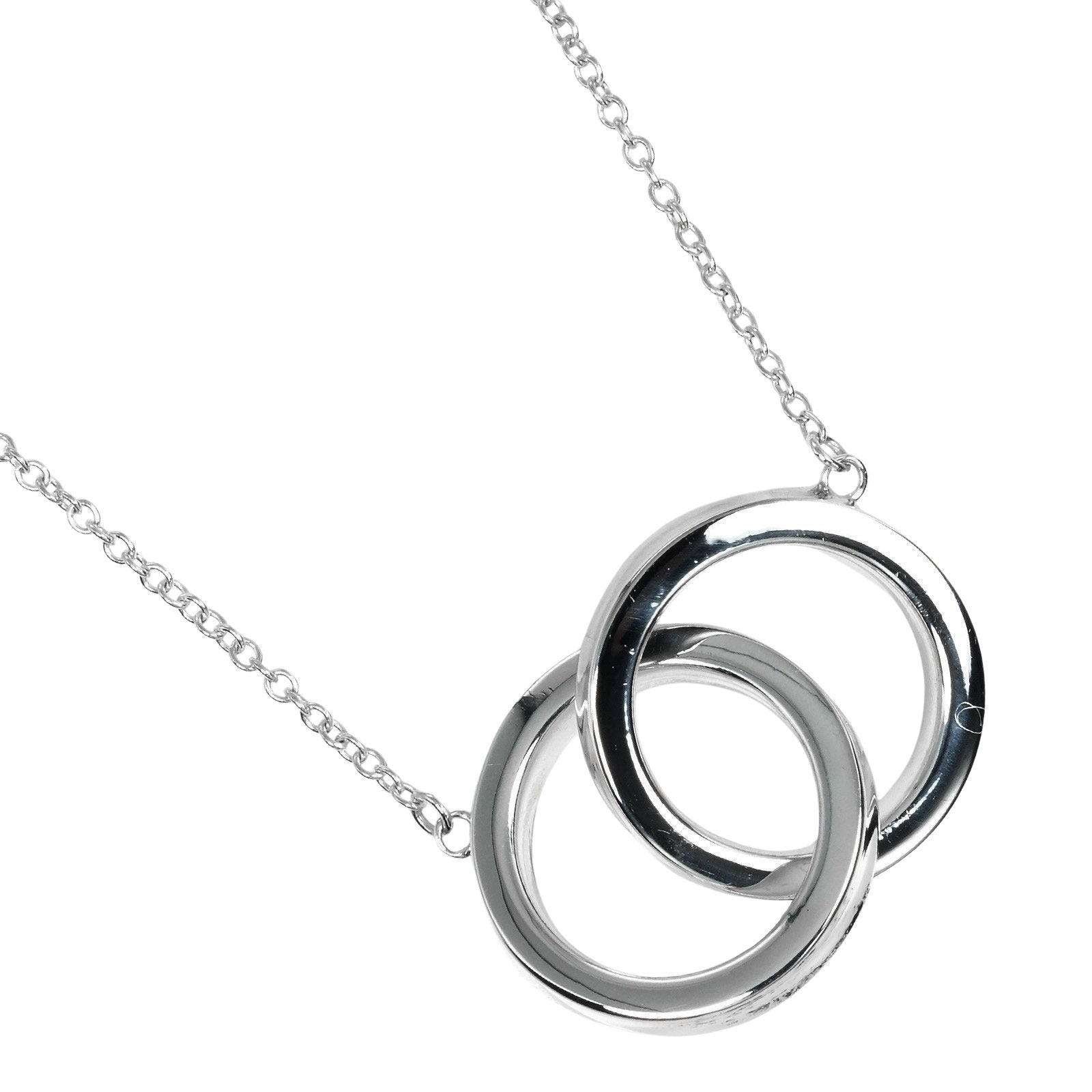 Tiffany & Co 1837 Interlocking Circle Necklace Silver 925