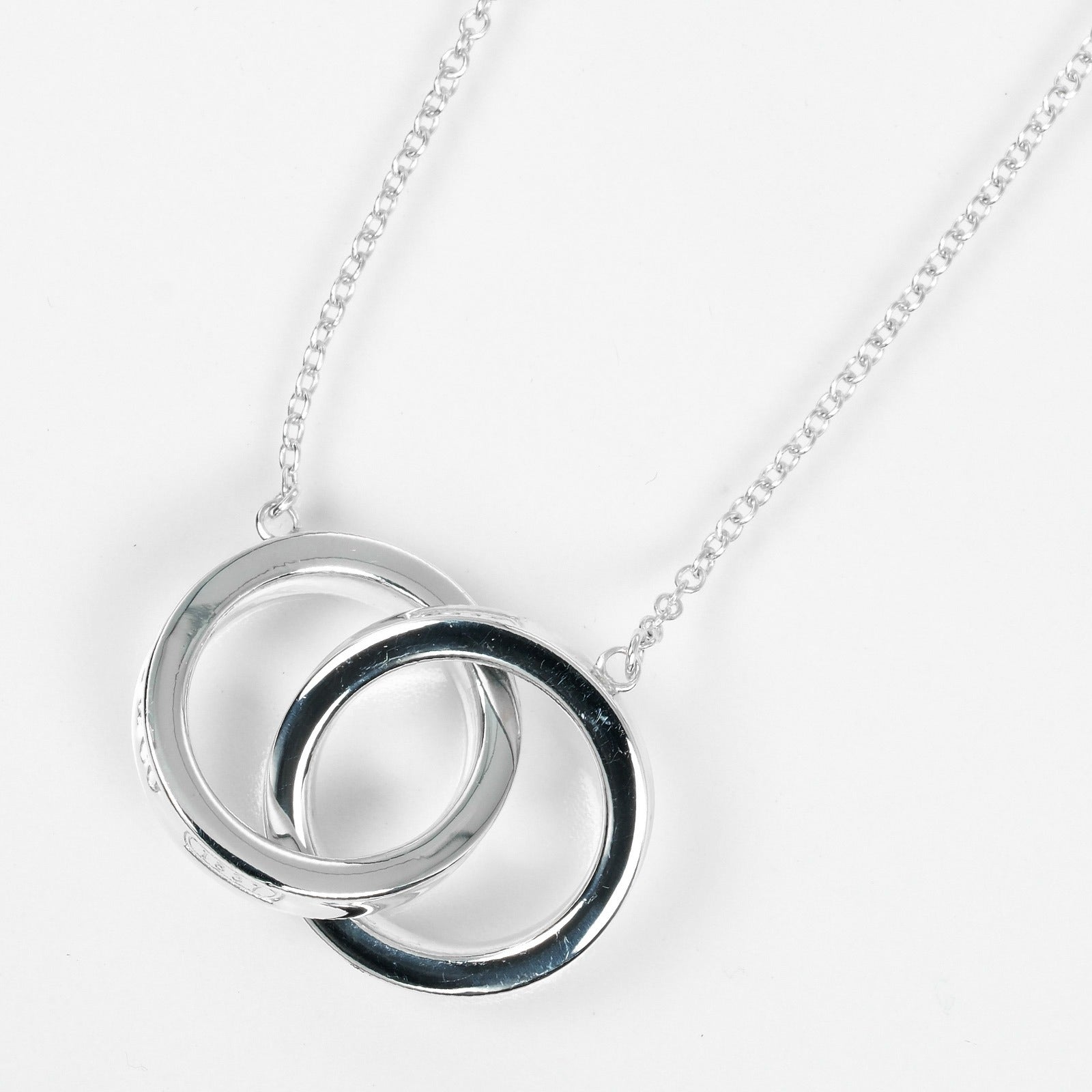 Tiffany & Co 1837 Interlocking Circle Necklace Silver 925