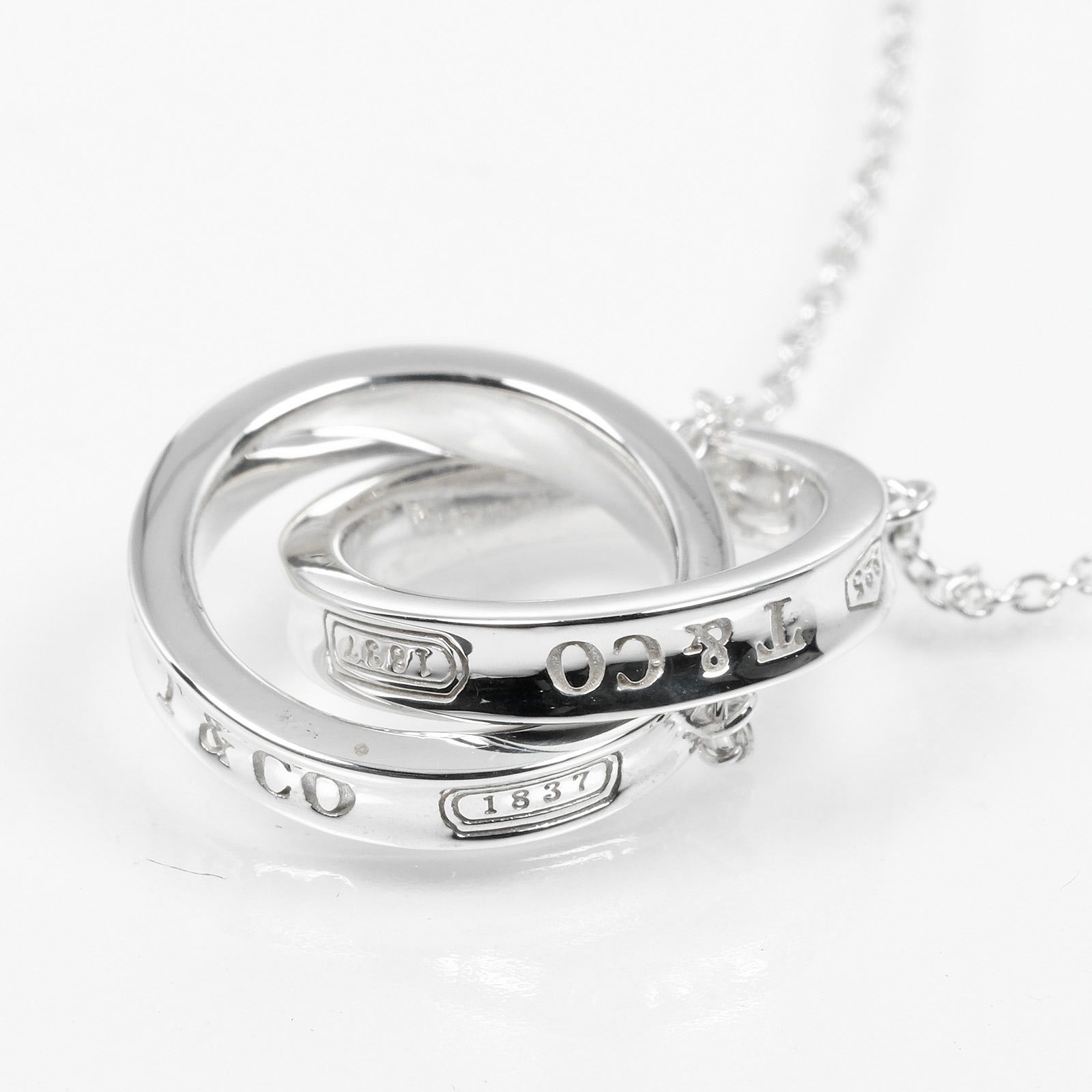 Tiffany & Co Silver 1837 Interlocking Circle Necklace