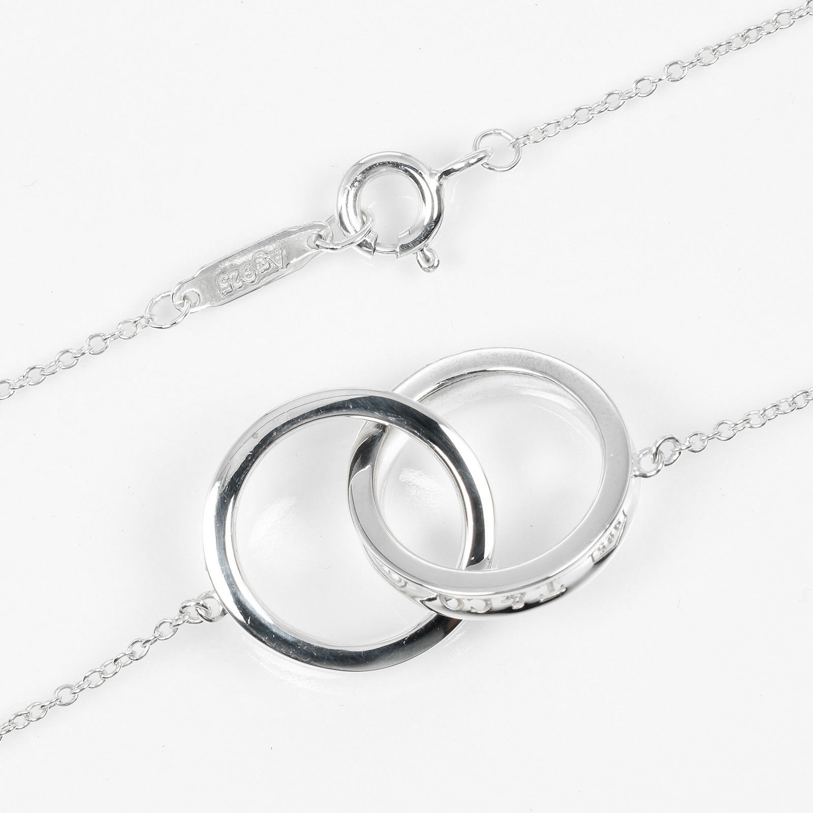 Tiffany & Co Silver 1837 Interlocking Circle Necklace