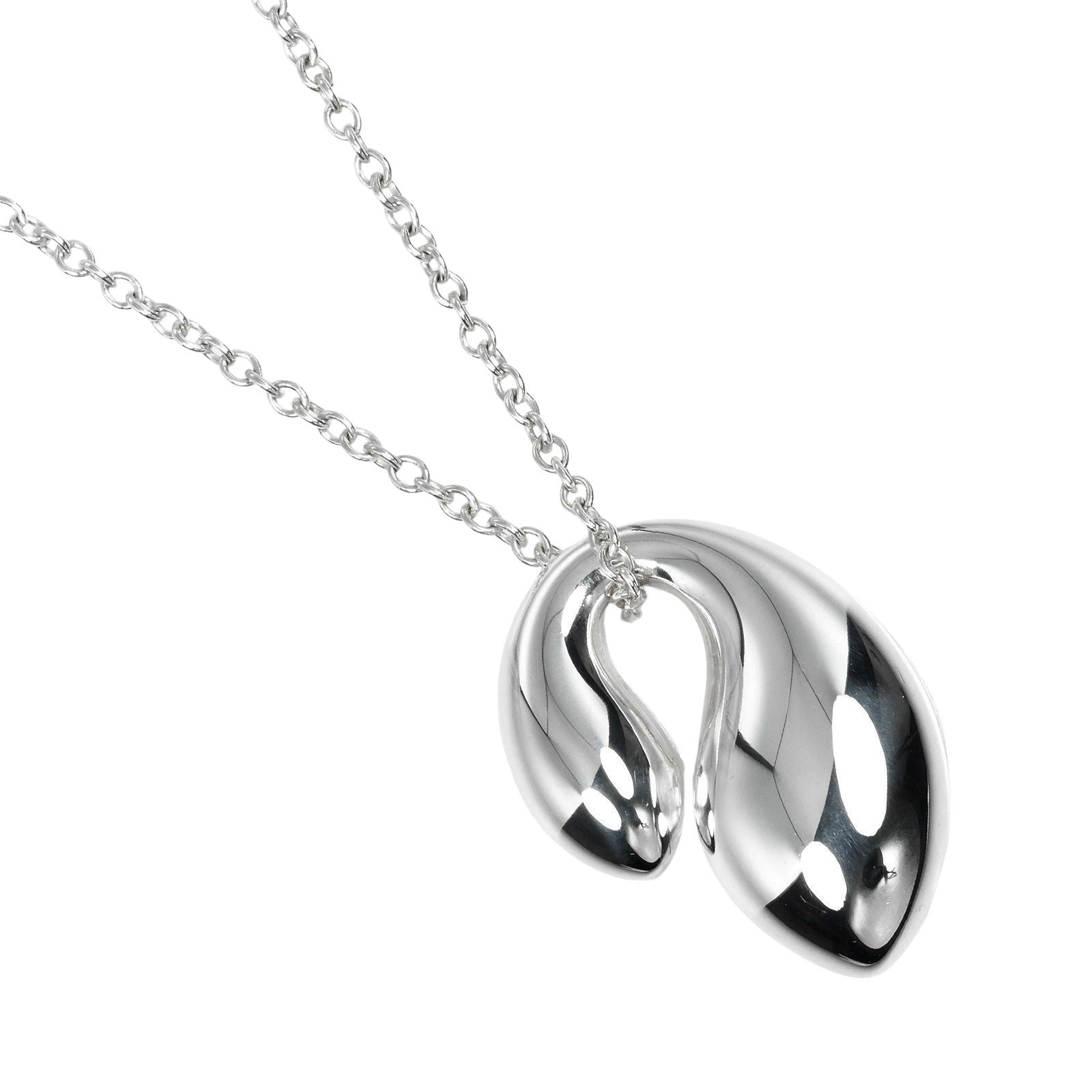 Tiffany & Co Silver Double Teardrop Necklace