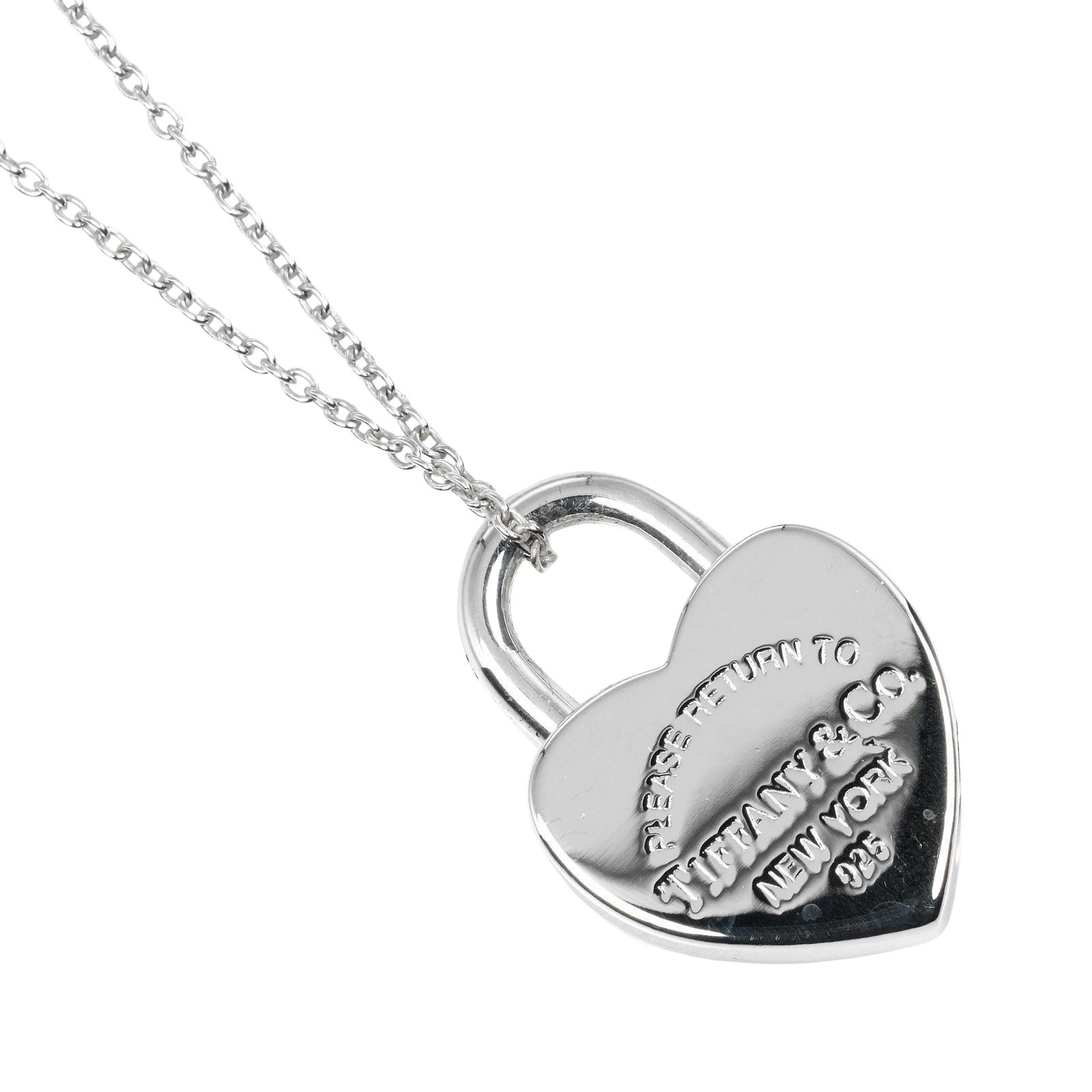 Tiffany & Co Silver 925 Heart Lock Necklace