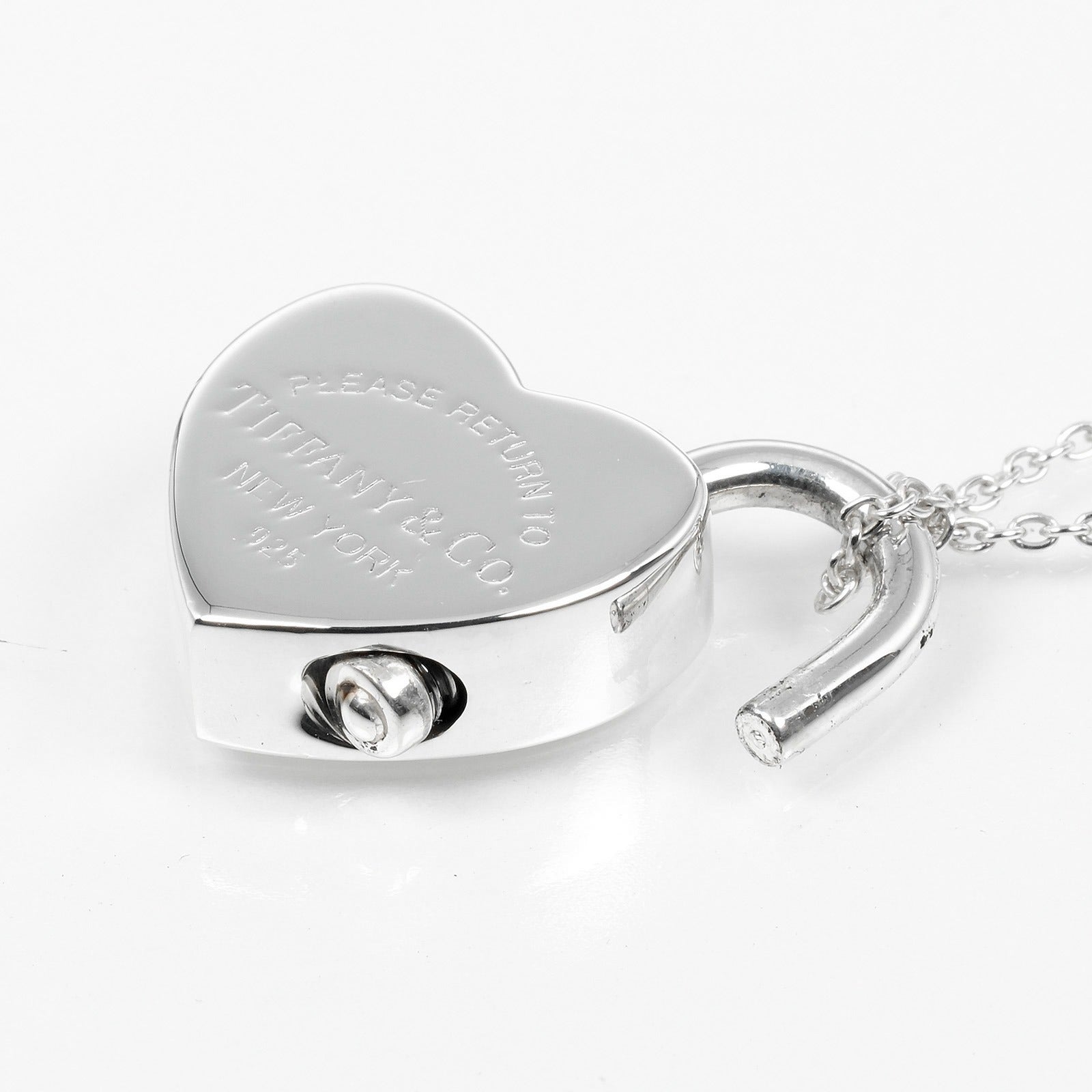 Tiffany & Co Silver 925 Heart Lock Necklace