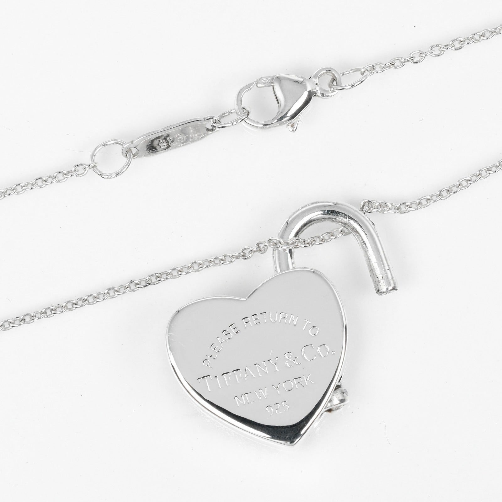 Tiffany & Co Silver 925 Heart Lock Necklace