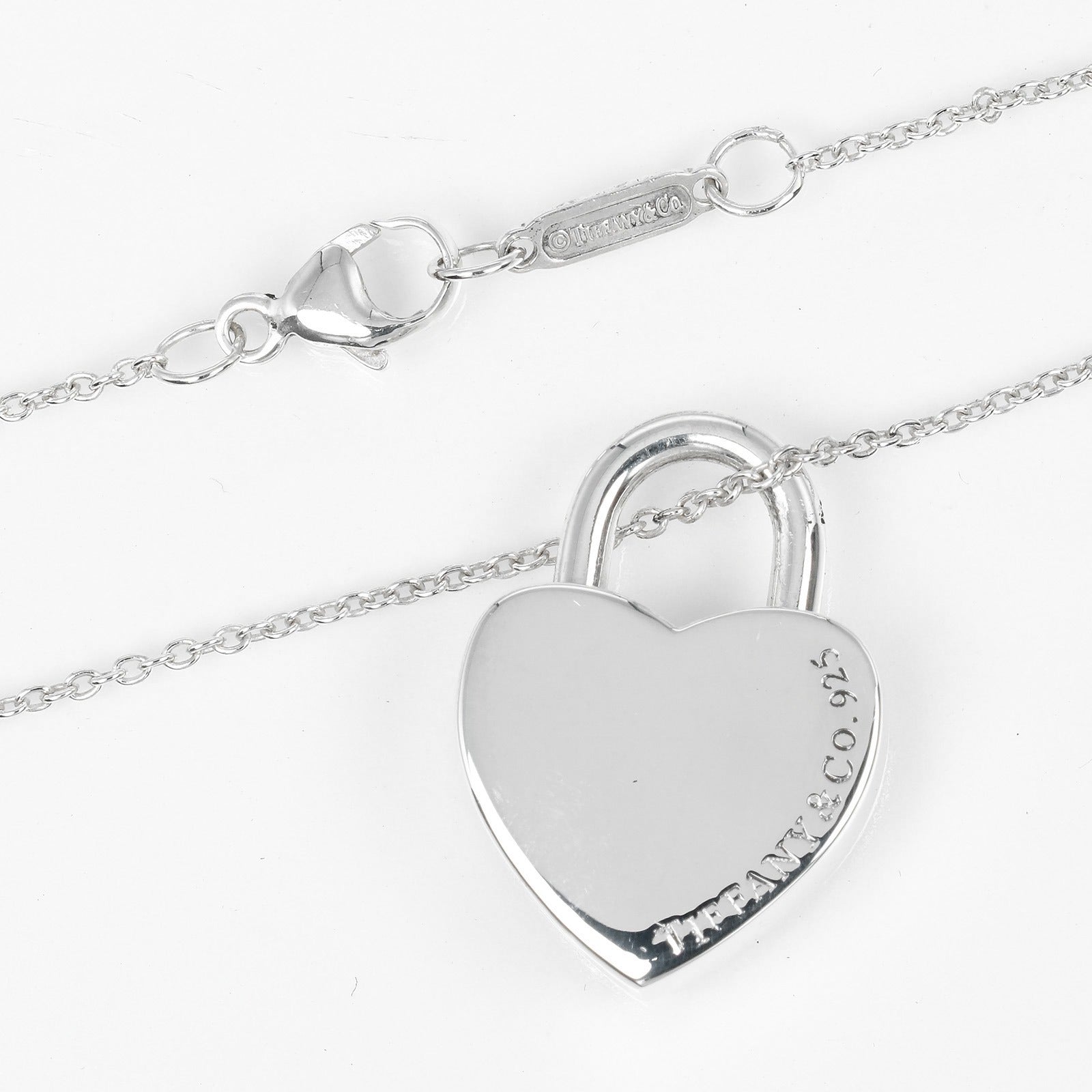 Tiffany & Co Silver 925 Heart Lock Necklace