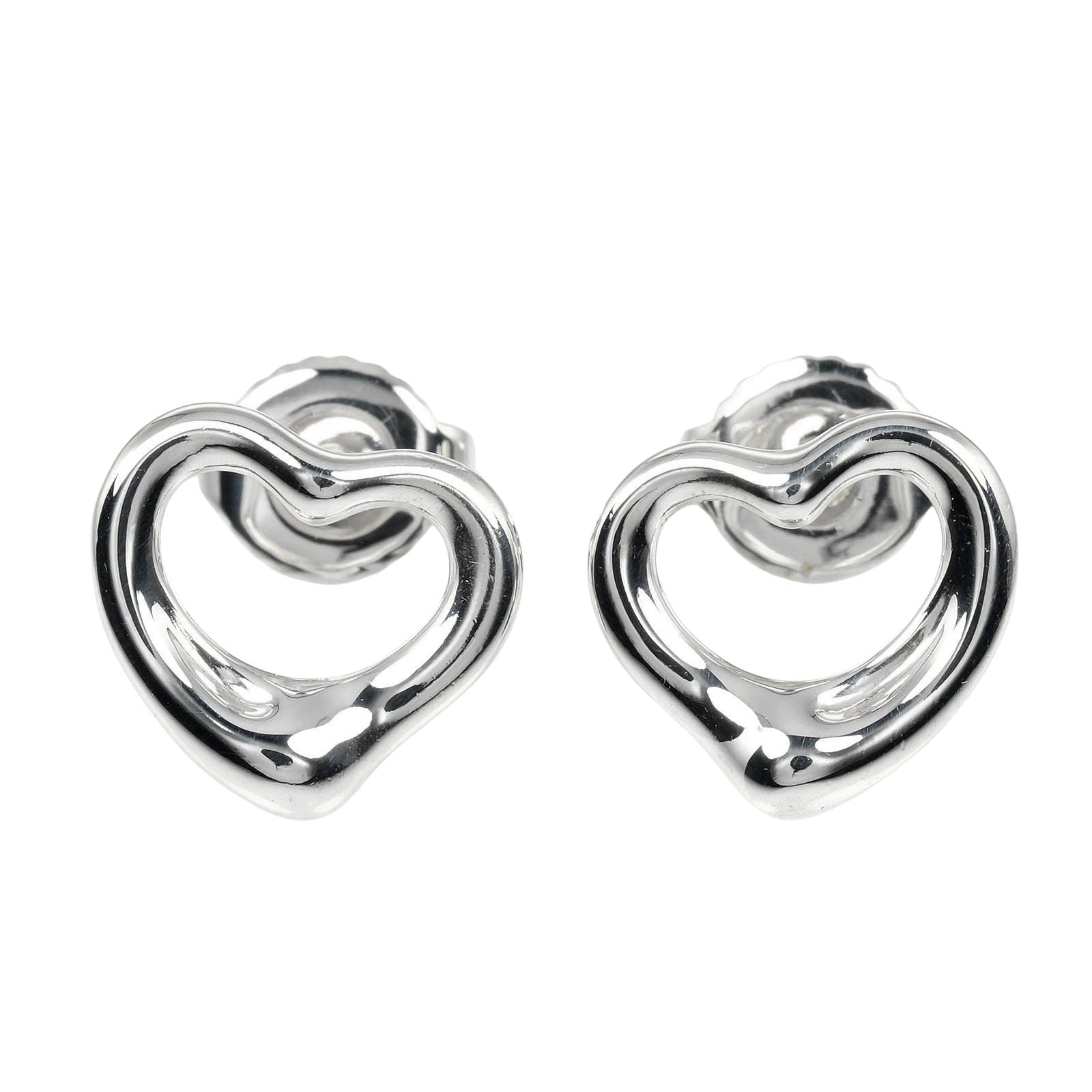 Tiffany & Co Open Heart Silver 925 Earrings