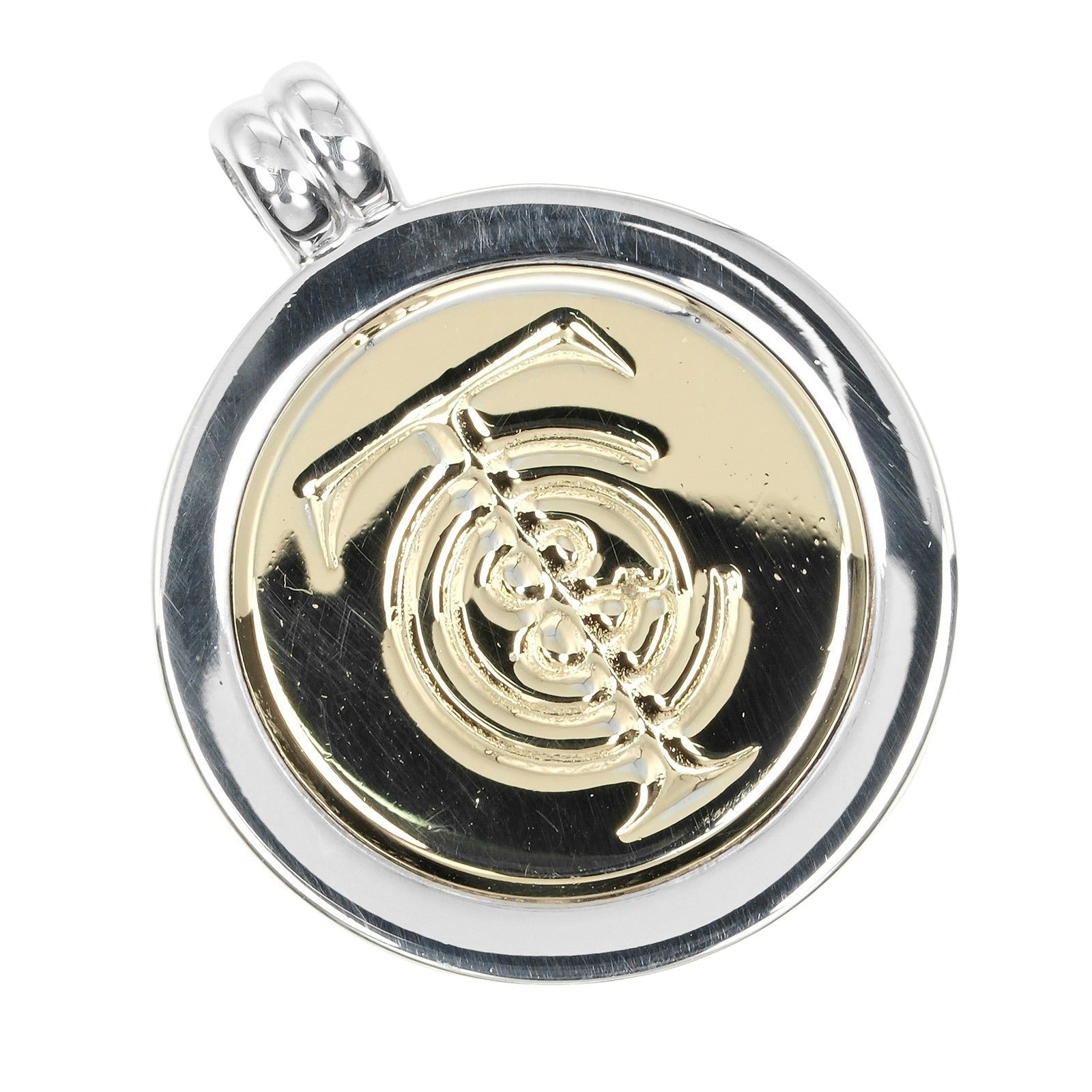 Tiffany & Co Silver 925 K18 Gold Coin Pendant