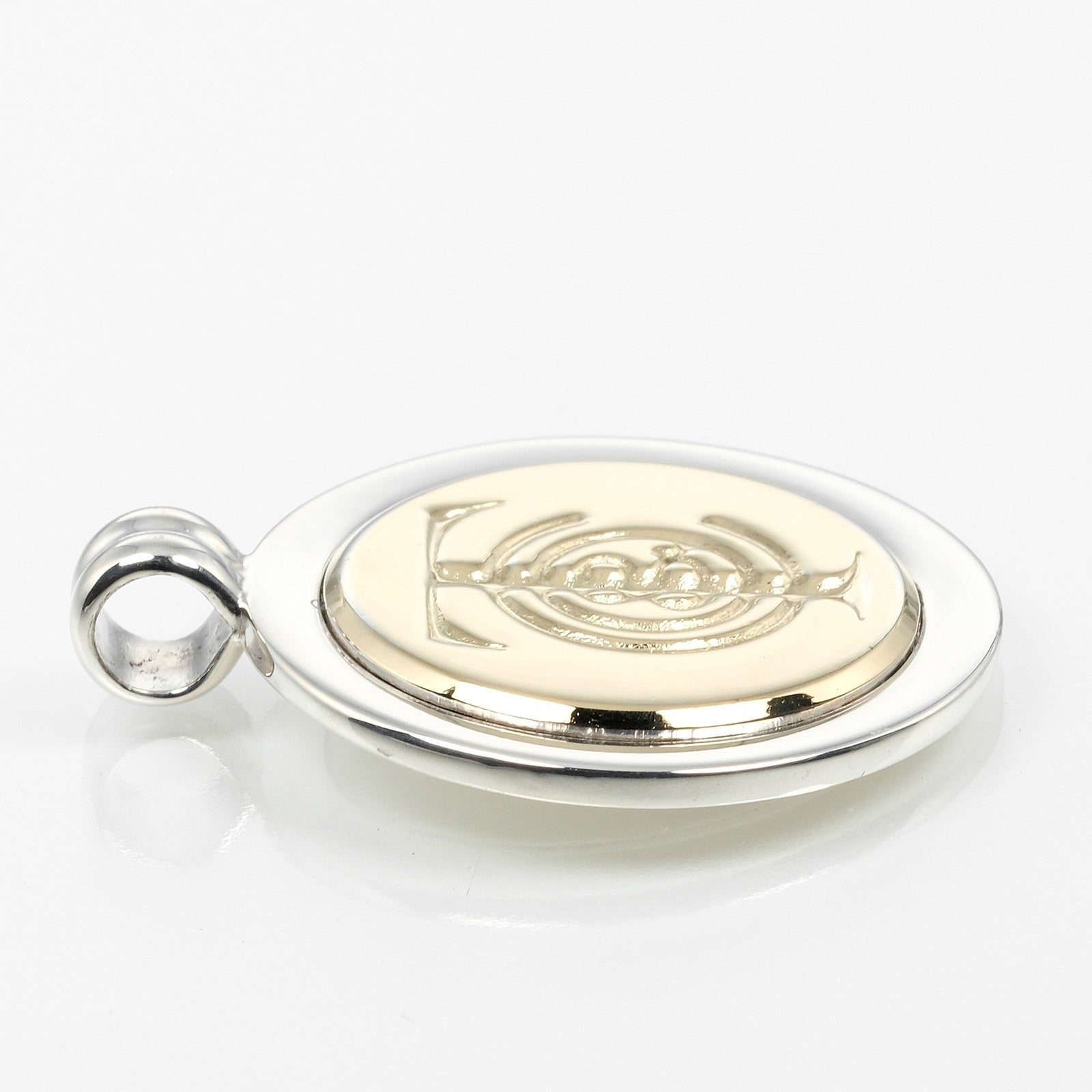 Tiffany & Co Silver 925 K18 Gold Coin Pendant