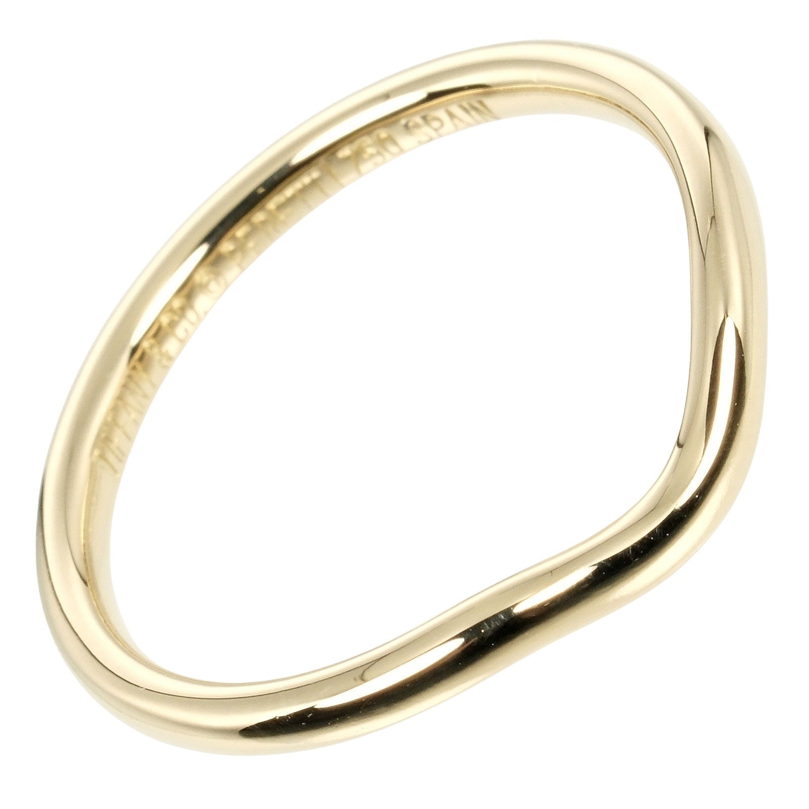 Tiffany & Co K18 Yellow Gold Curved Band Ring