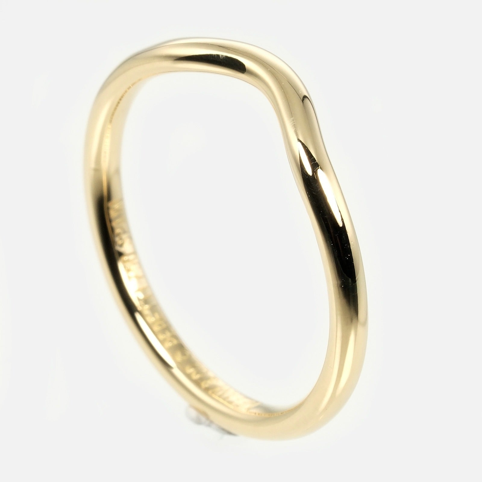 Tiffany & Co K18 Yellow Gold Curved Band Ring