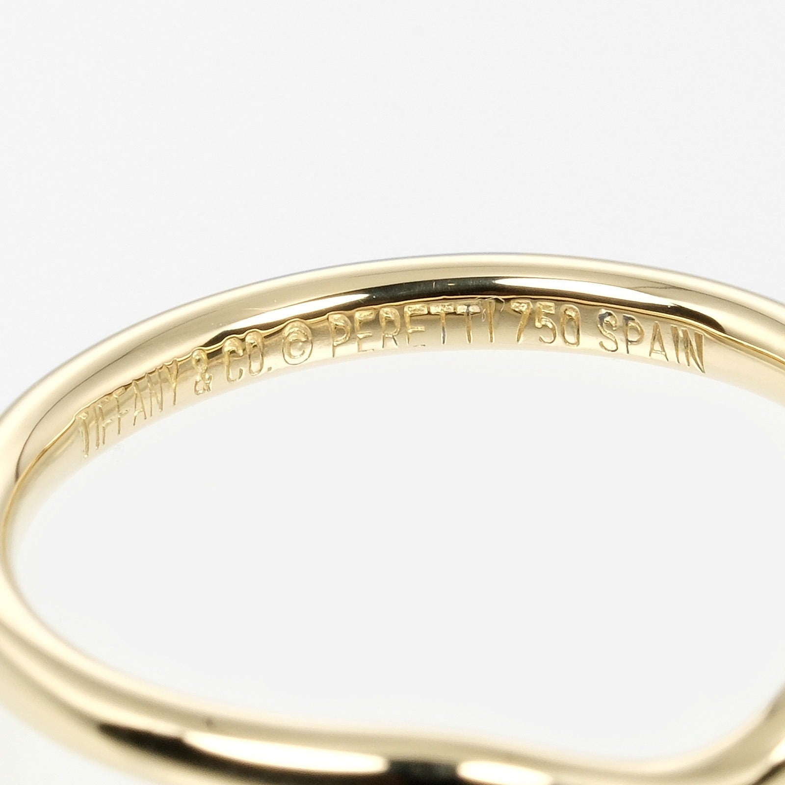 Tiffany & Co K18 Yellow Gold Curved Band Ring