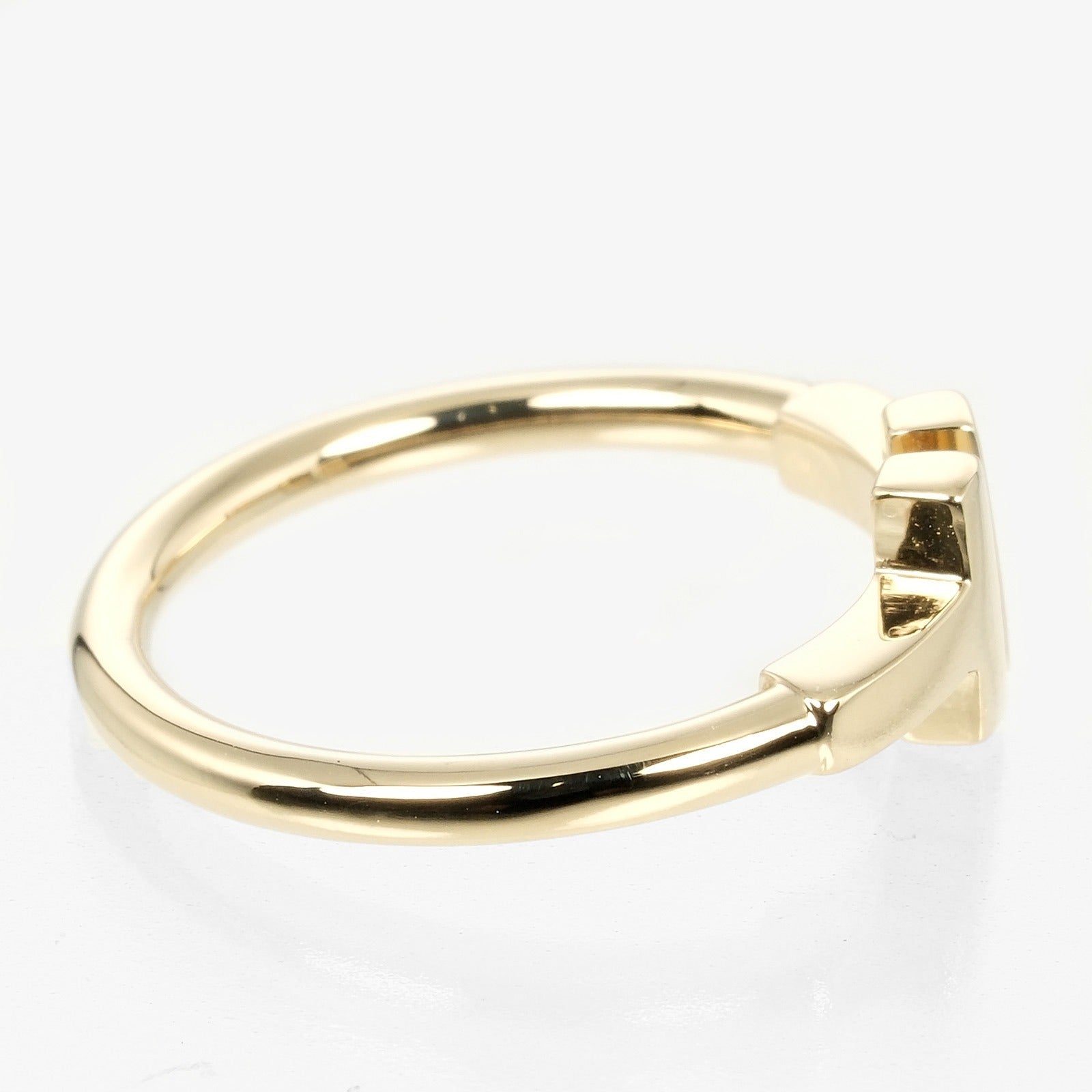 Tiffany & Co T Wire Ring K18 Yellow Gold