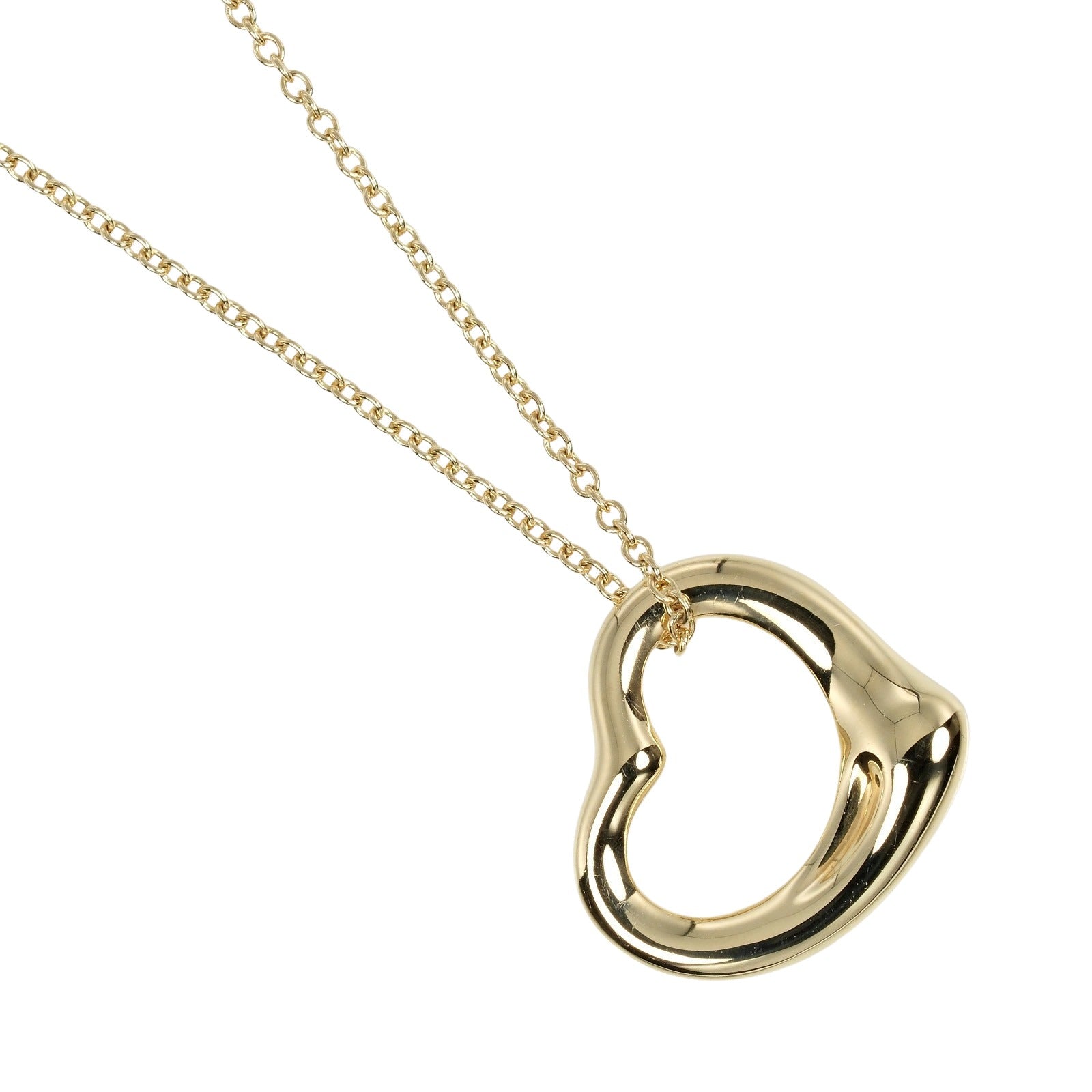 Tiffany & Co Open Heart Necklace K18 Yellow Gold