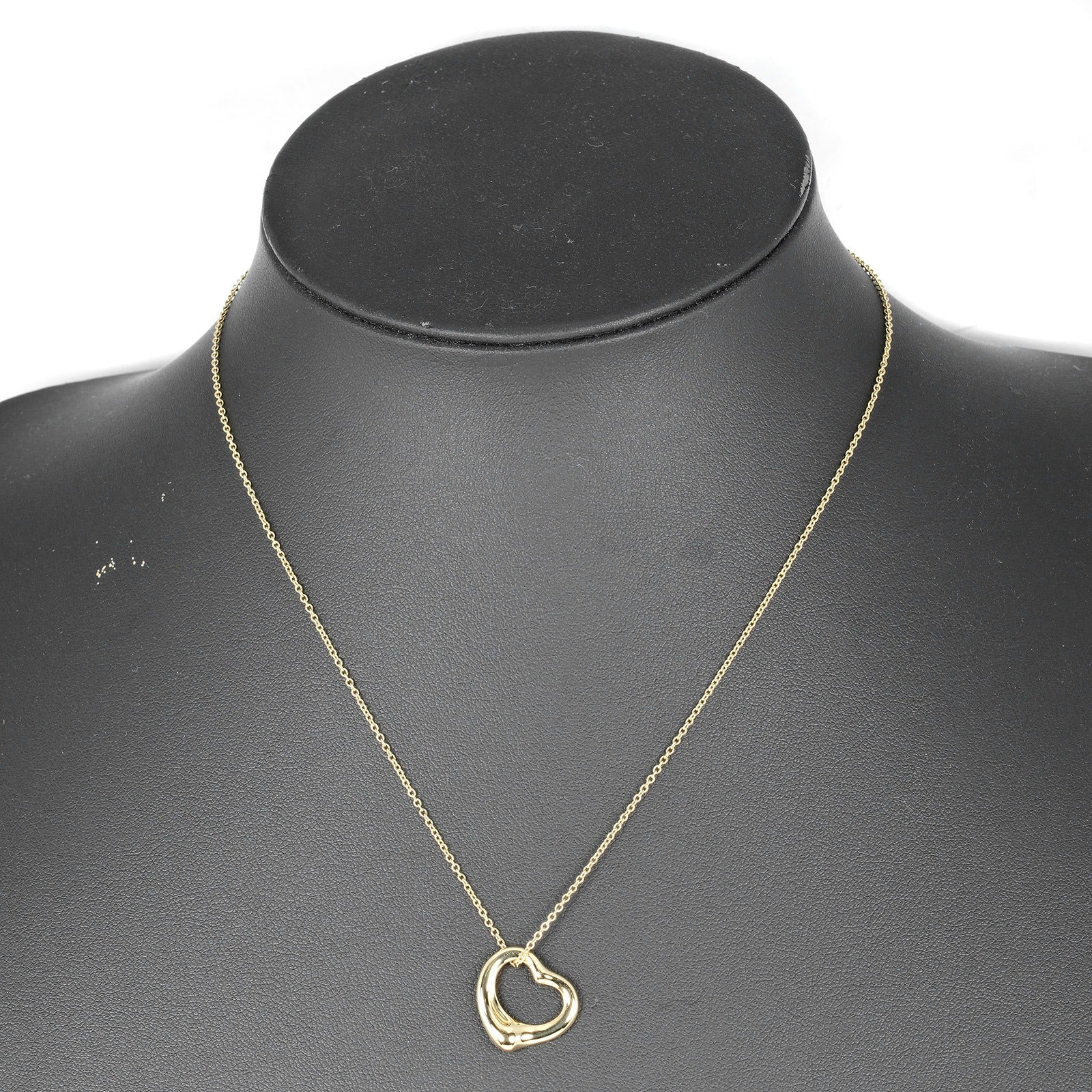 Tiffany & Co Open Heart Necklace K18 Yellow Gold