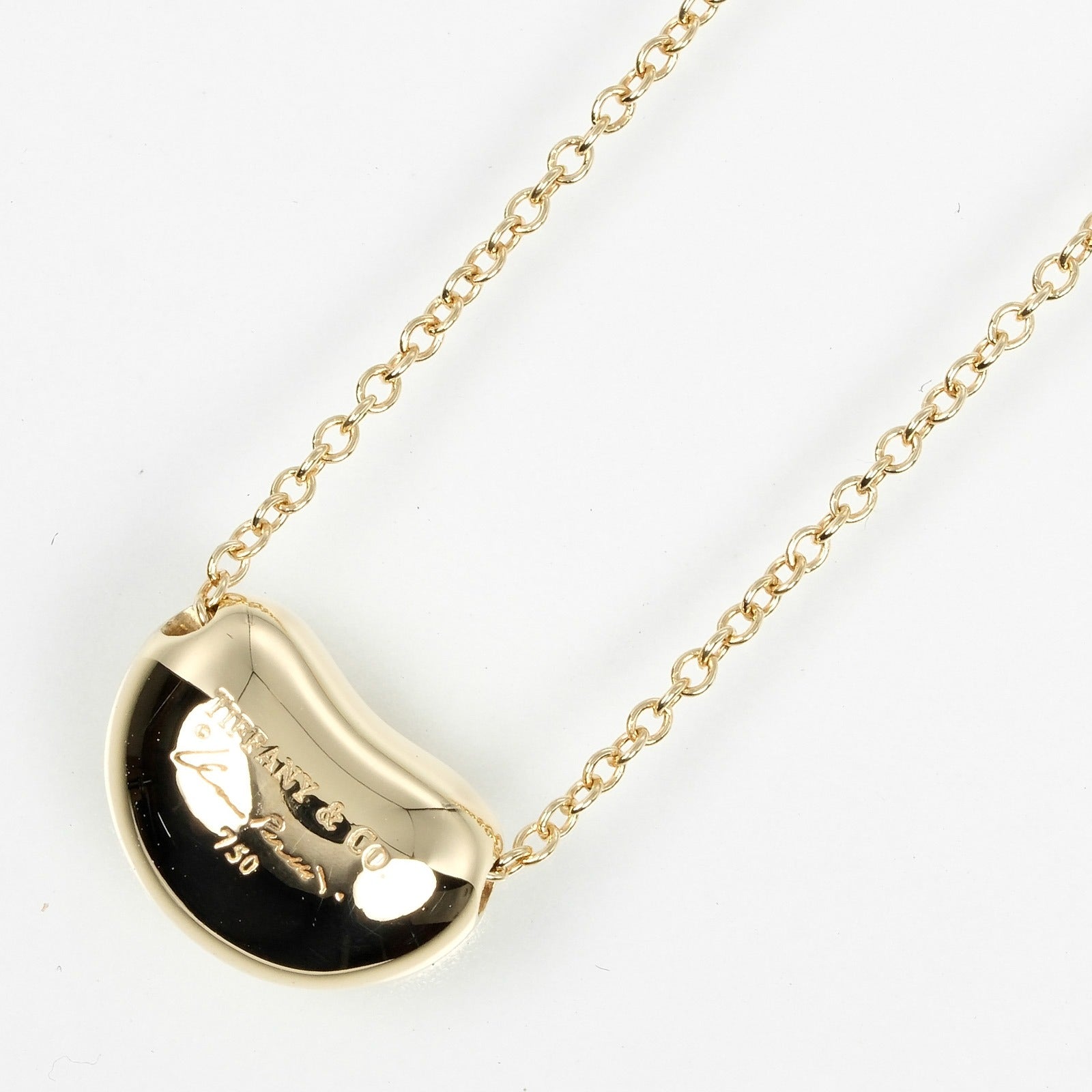 Tiffany & Co Bean Necklace K18 Yellow Gold