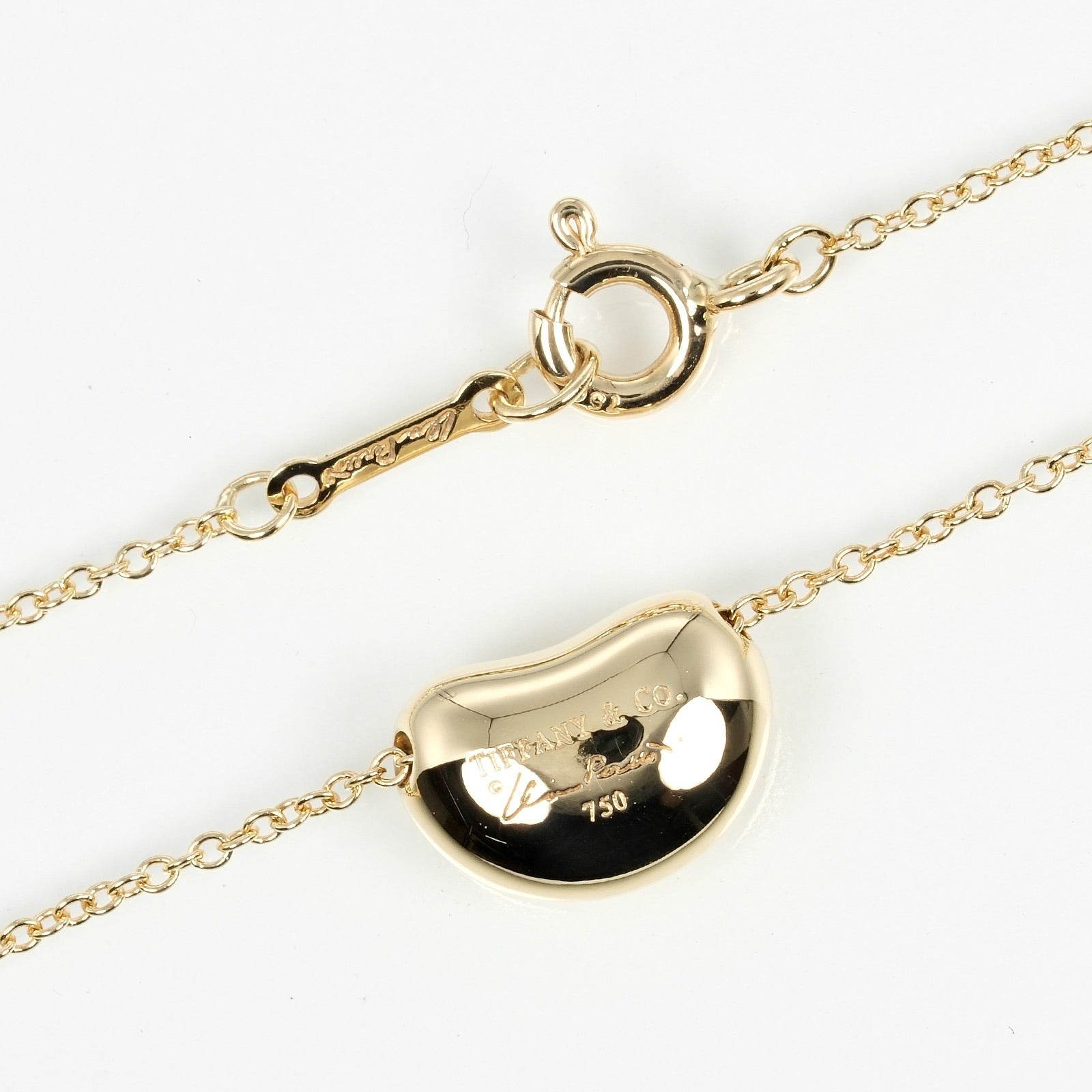 Tiffany & Co Bean Necklace K18 Yellow Gold