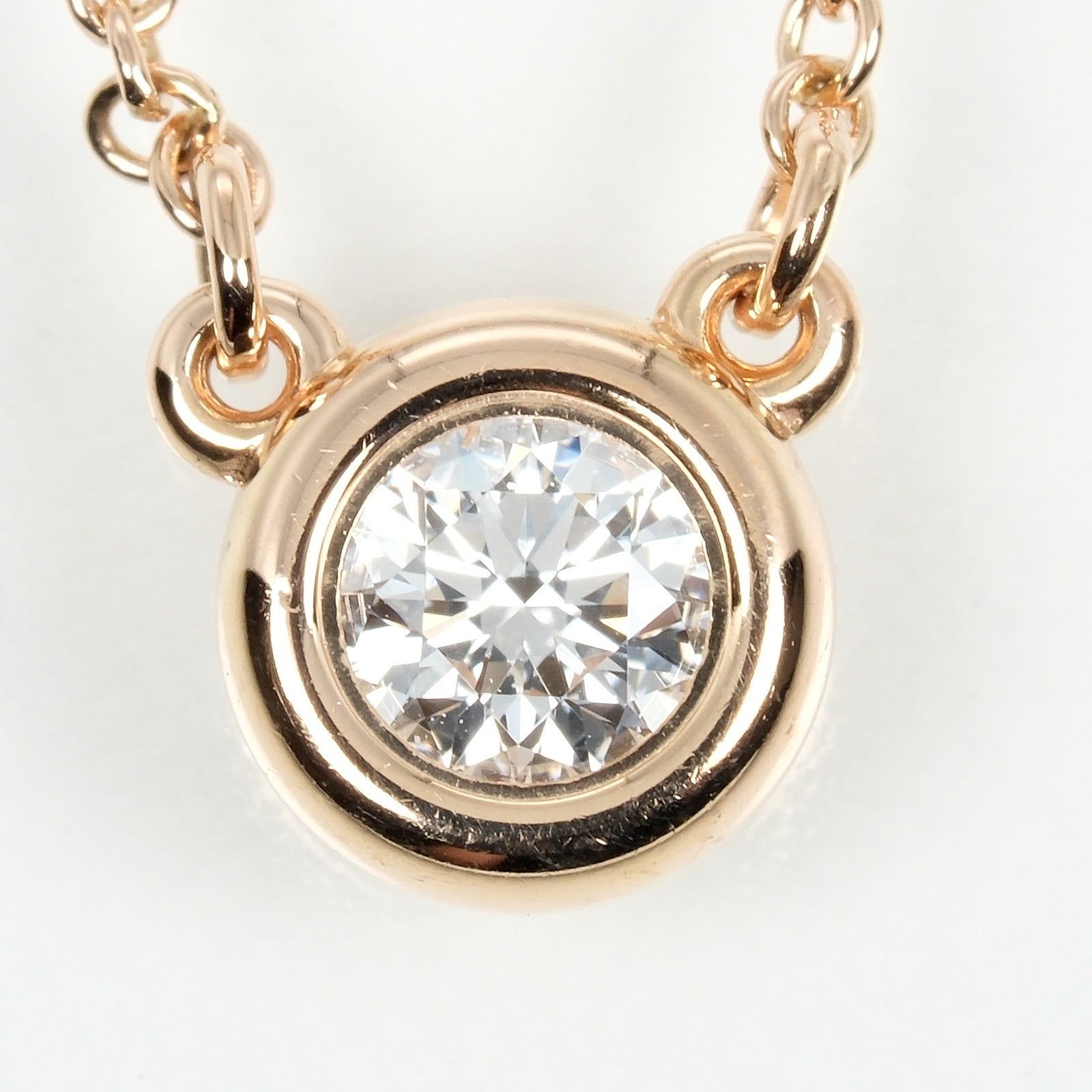 Tiffany & Co K18 Pink Gold Diamond Necklace