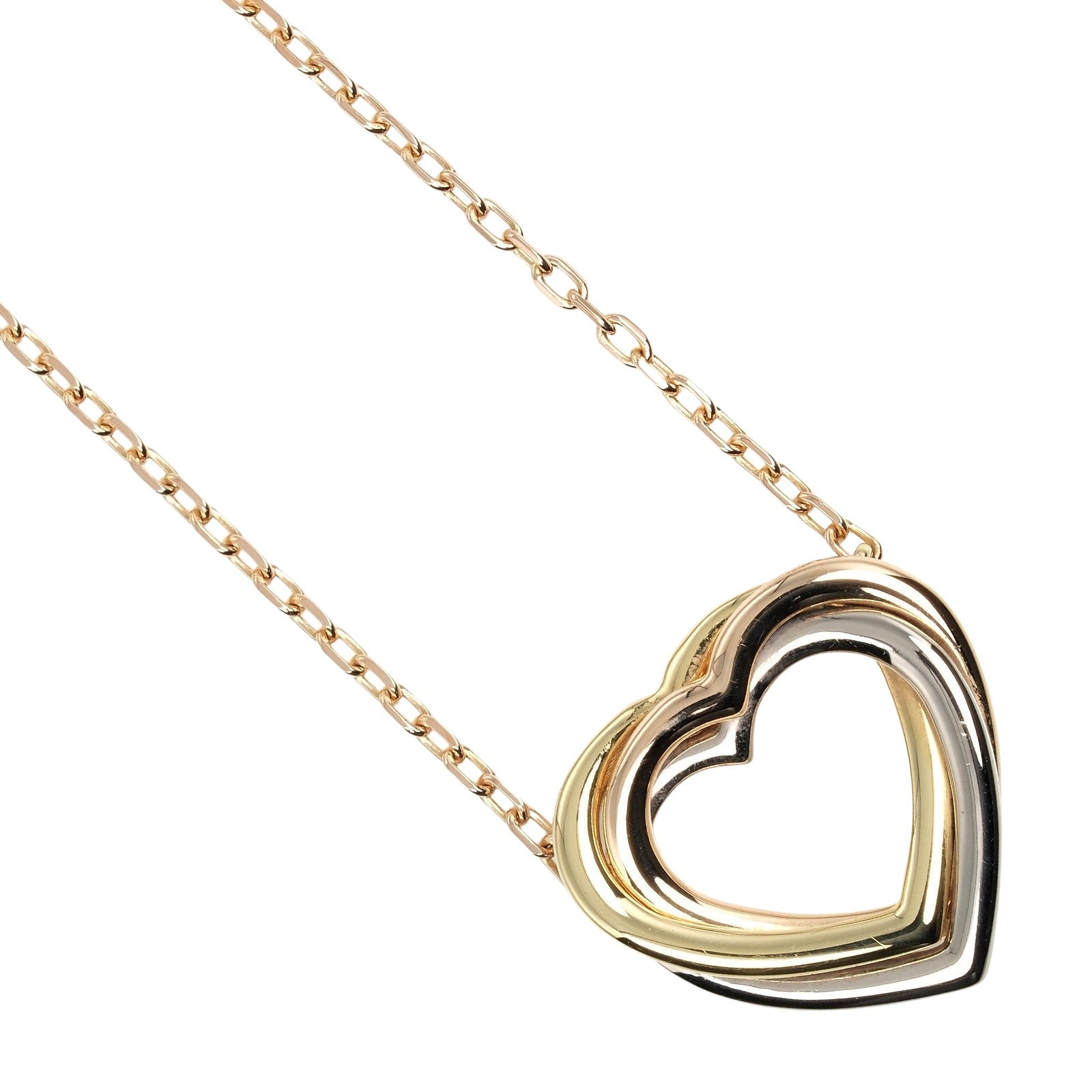 Cartier Trinity Heart Necklace K18 Gold