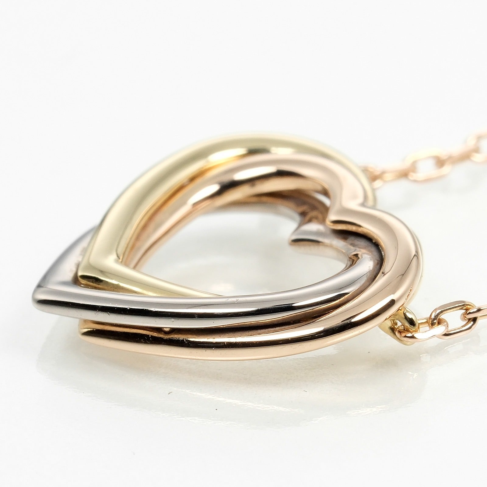 Cartier Trinity Heart Necklace K18 Gold