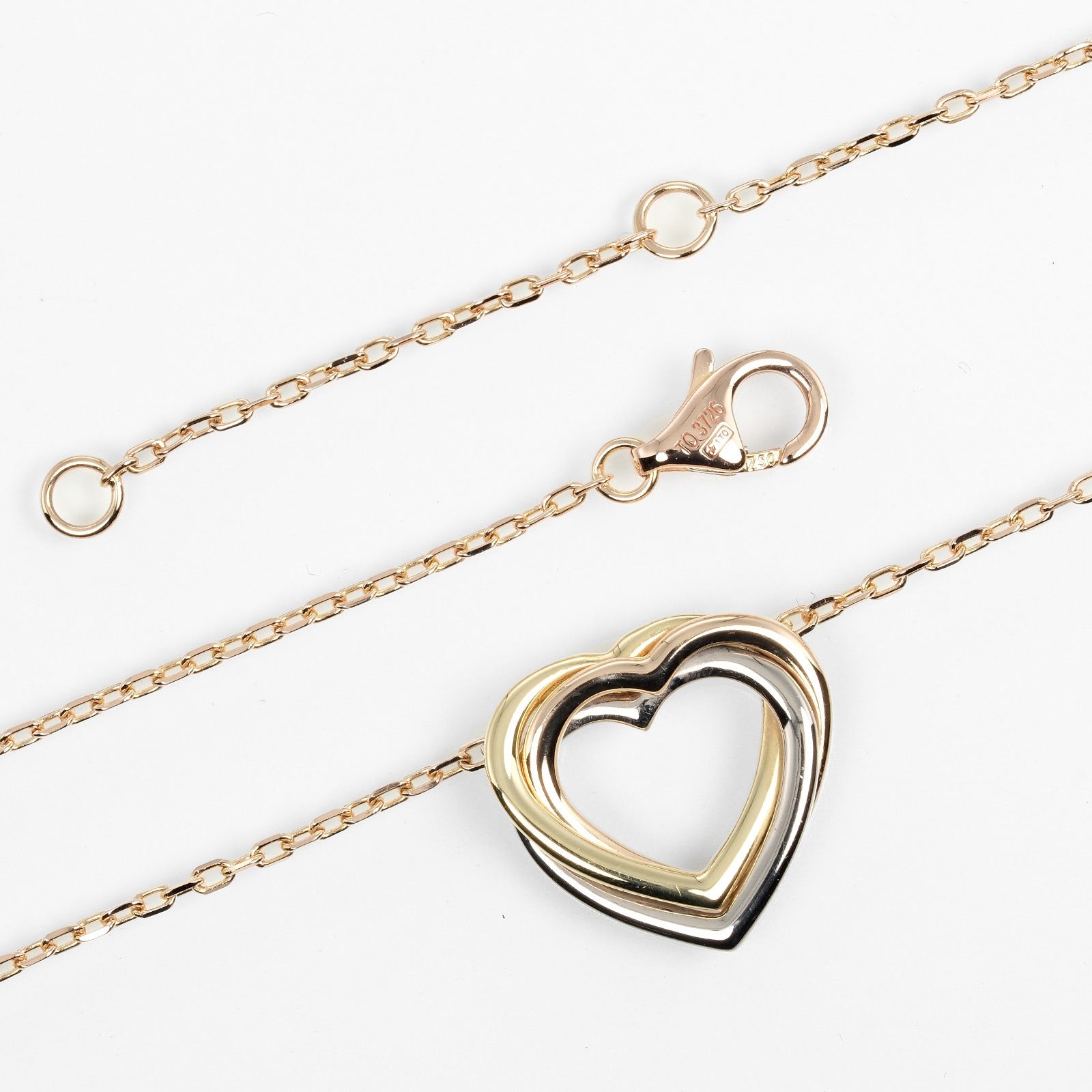 Cartier Trinity Heart Necklace K18 Gold