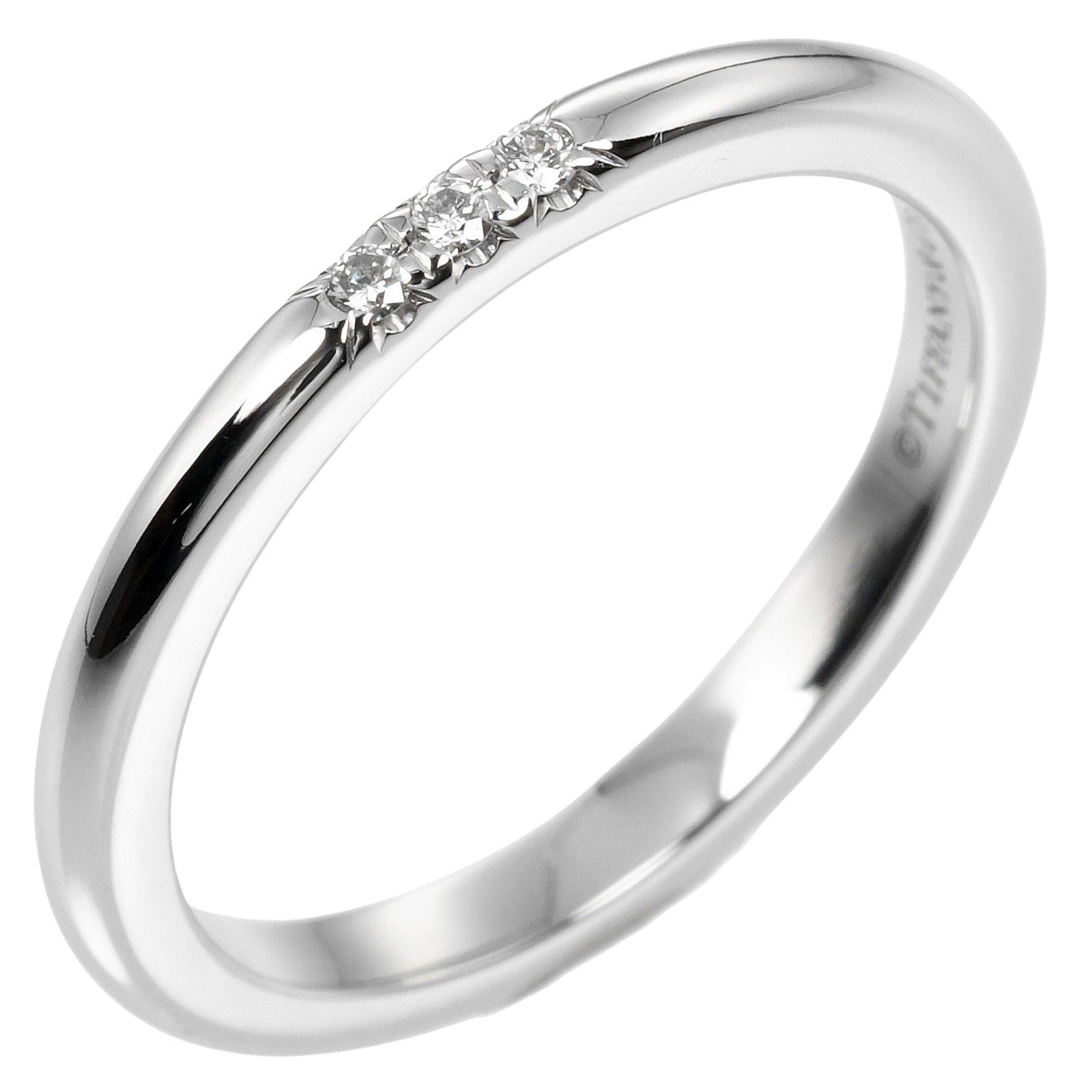 Tiffany & Co Pt950 Platinum 3P Diamond Ring