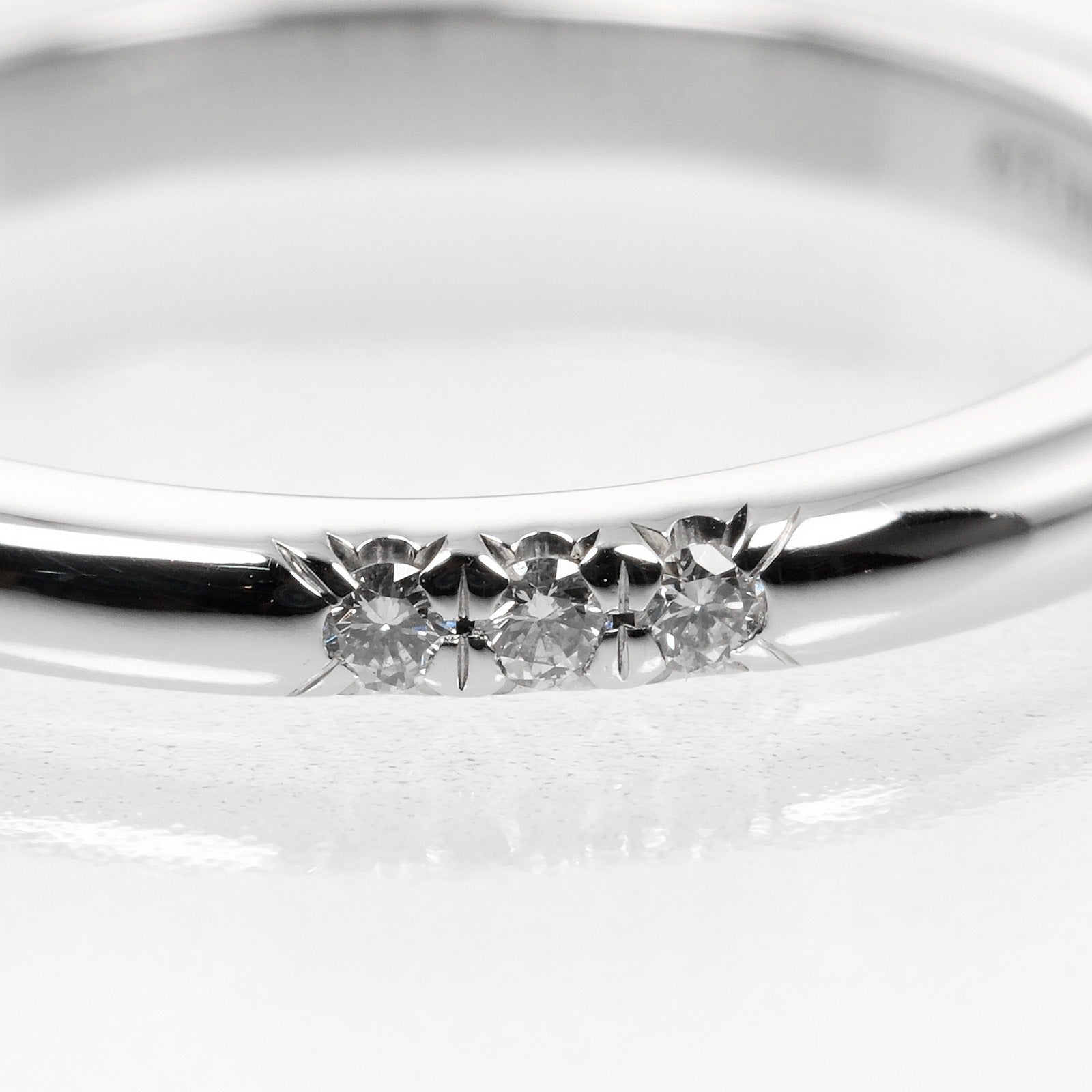 Tiffany & Co Pt950 Platinum 3P Diamond Ring