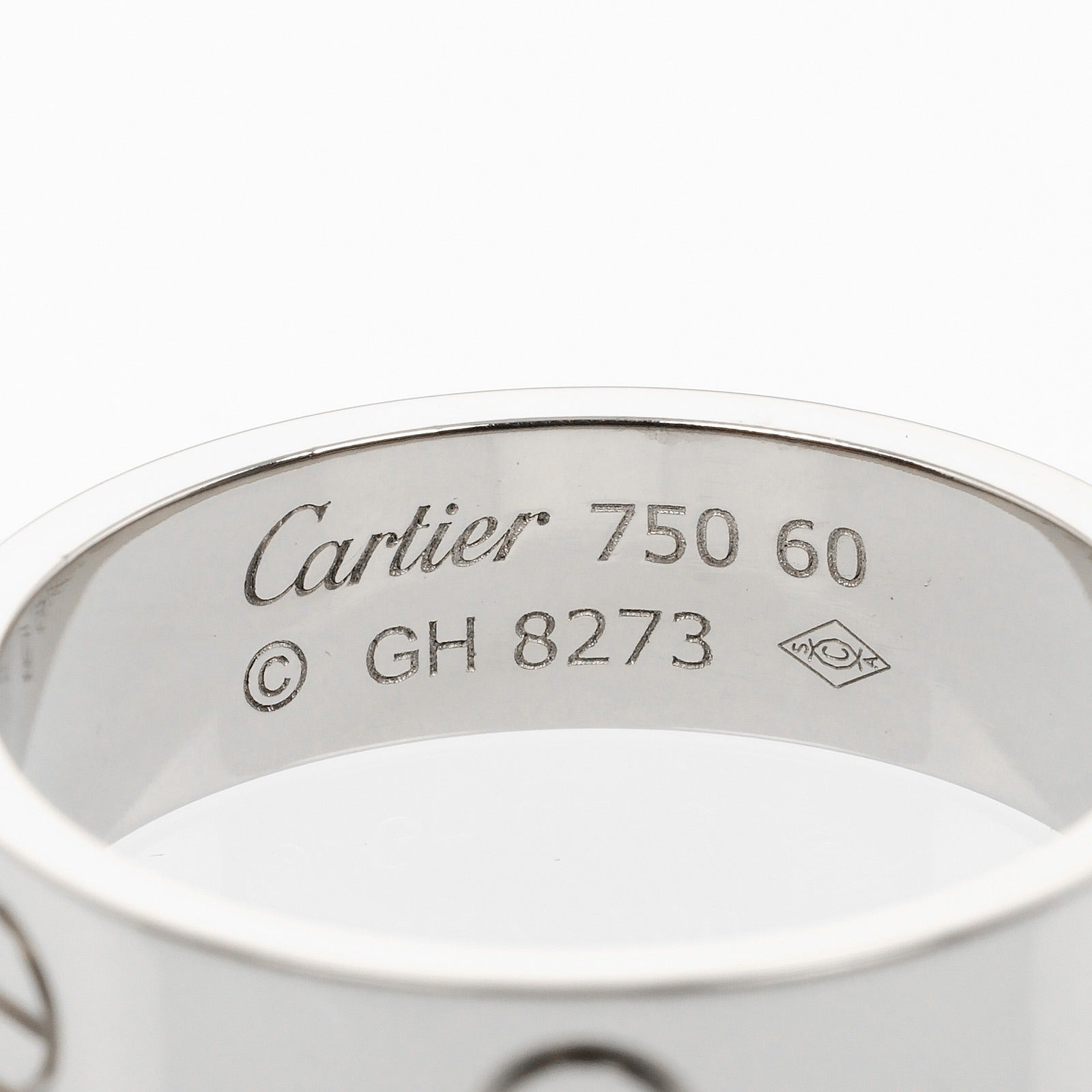 Cartier Cartier Love Ring K18 White Gold 20 Metal Ring in Great Condition