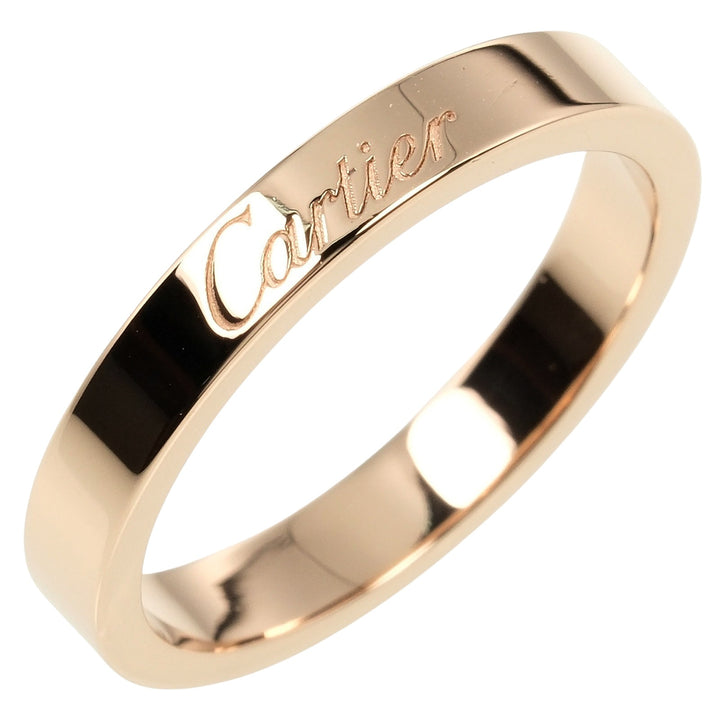 Cartier Cartier Pink Gold Engraved Ring Size 10.5 Metal Ring TU40** in Great Condition