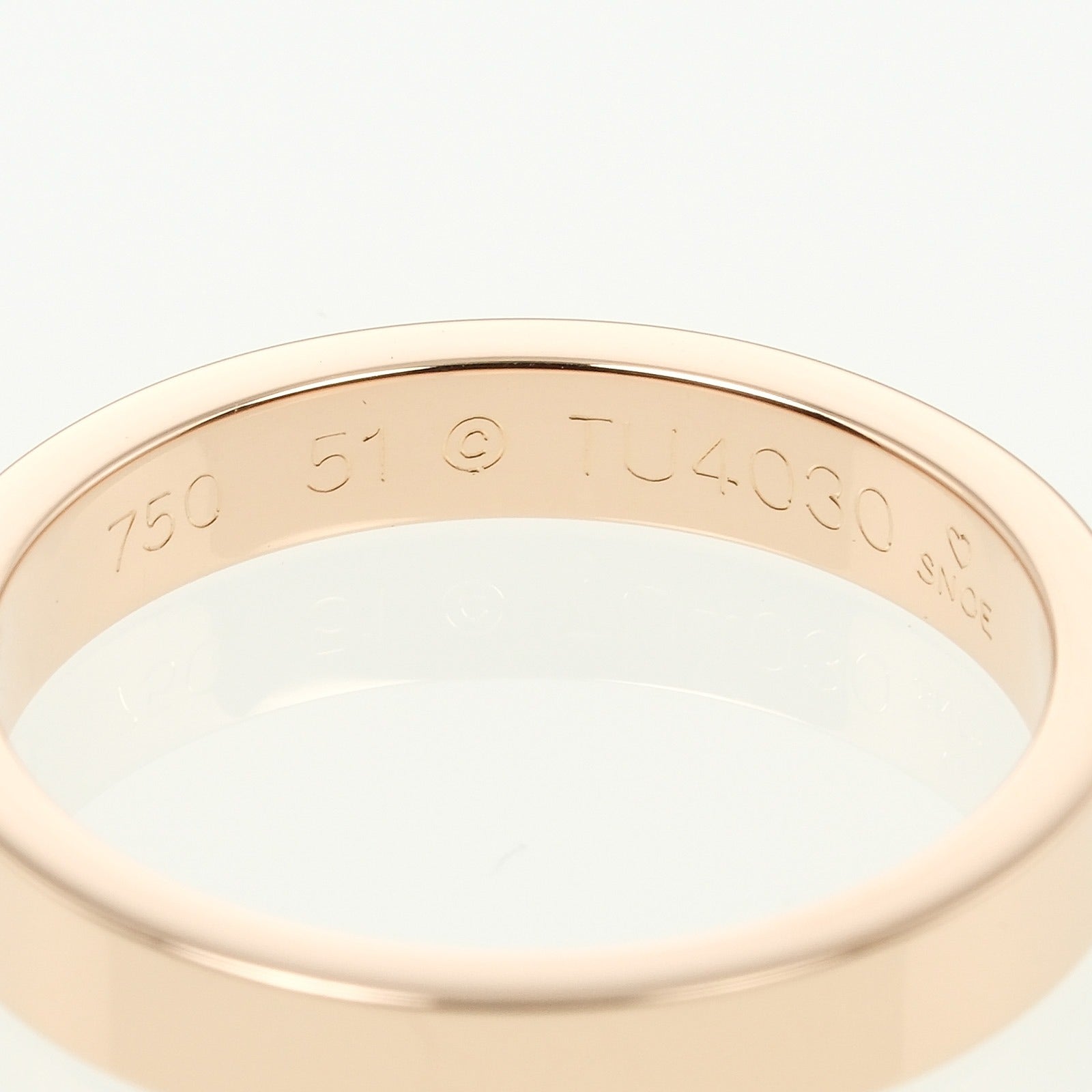 Cartier C de Engraved Ring K18 Pink Gold