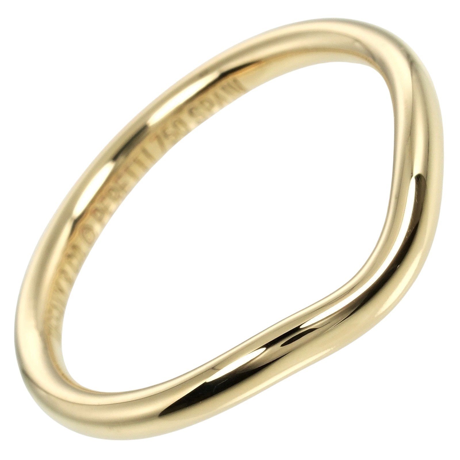 Tiffany & Co K18 Yellow Gold Curved Band Ring