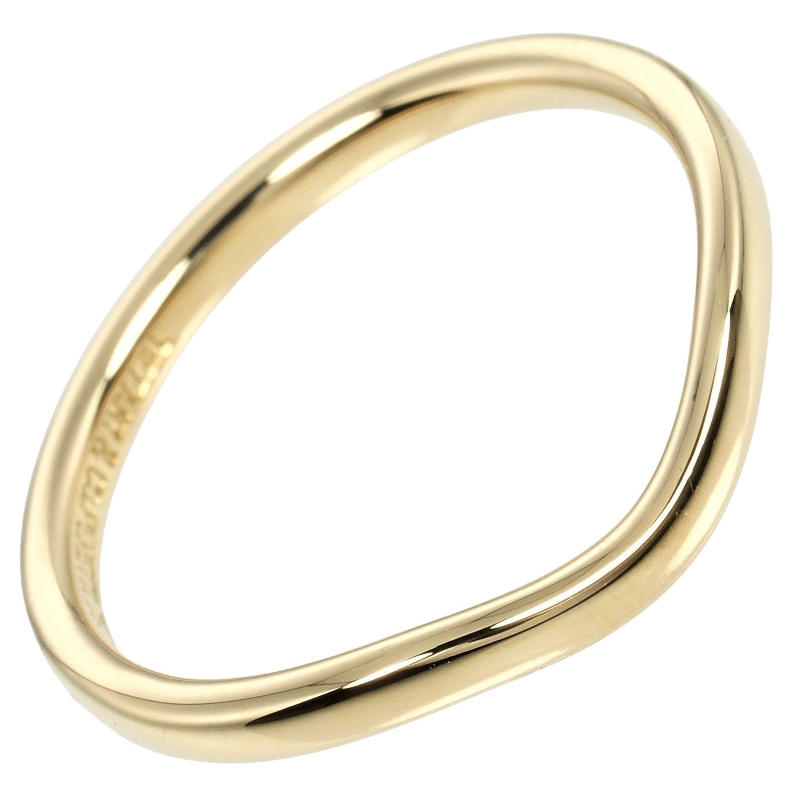 Tiffany & Co K18 Yellow Gold Curved Band Ring