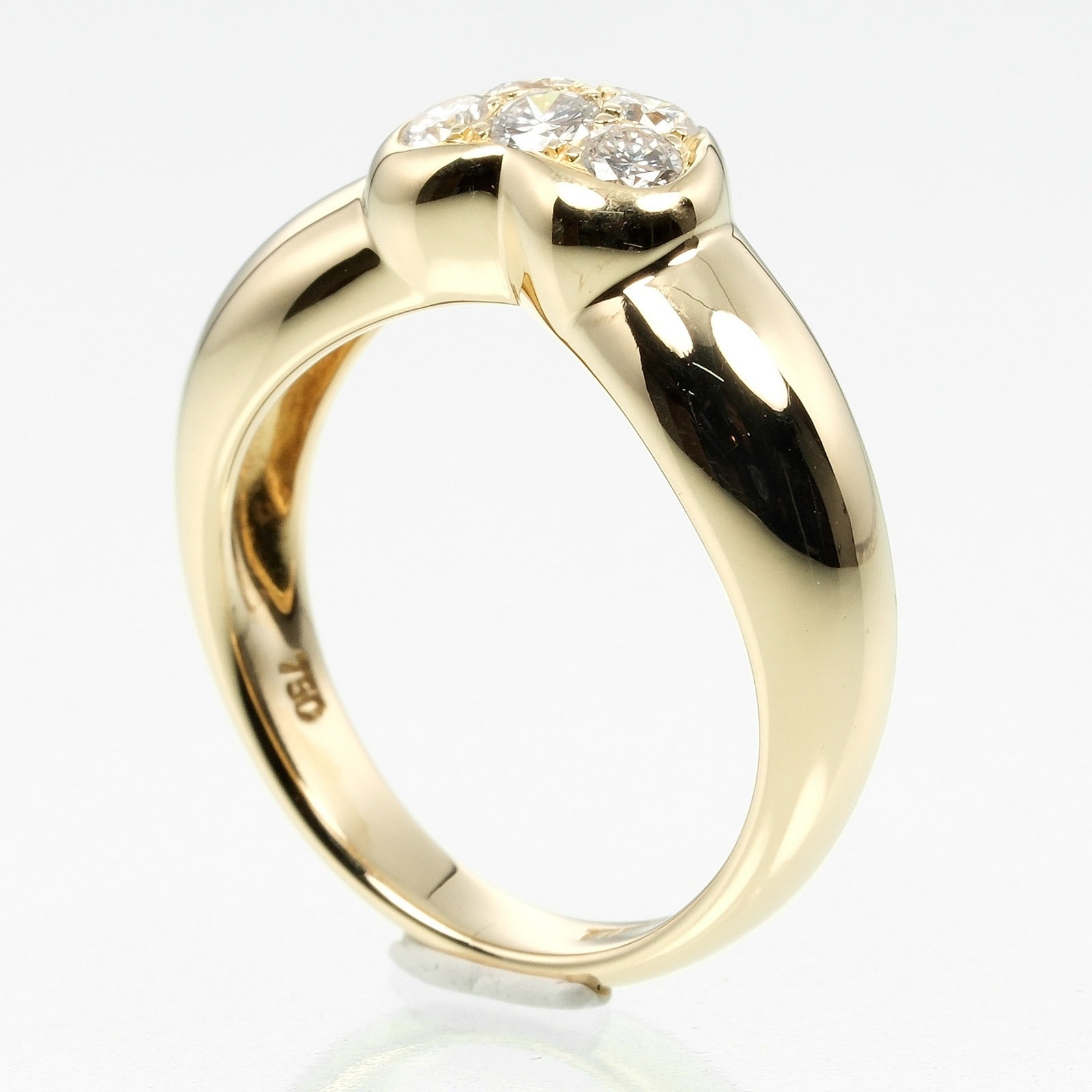 Tiffany & Co K18 Yellow Gold Diamond Ring