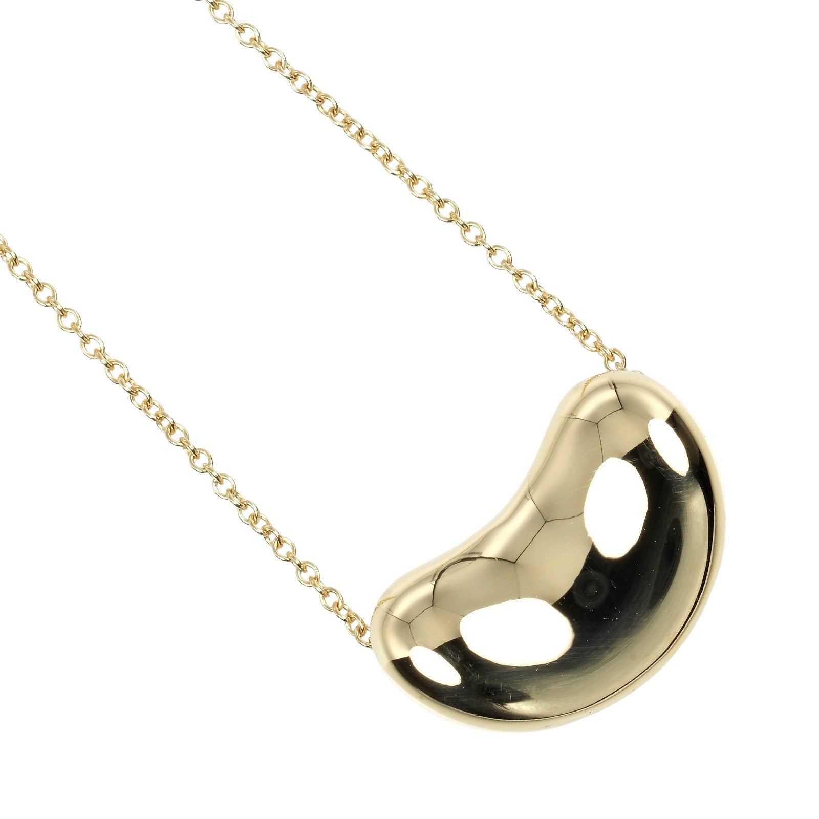 Tiffany & Co Bean Necklace K18 Yellow Gold