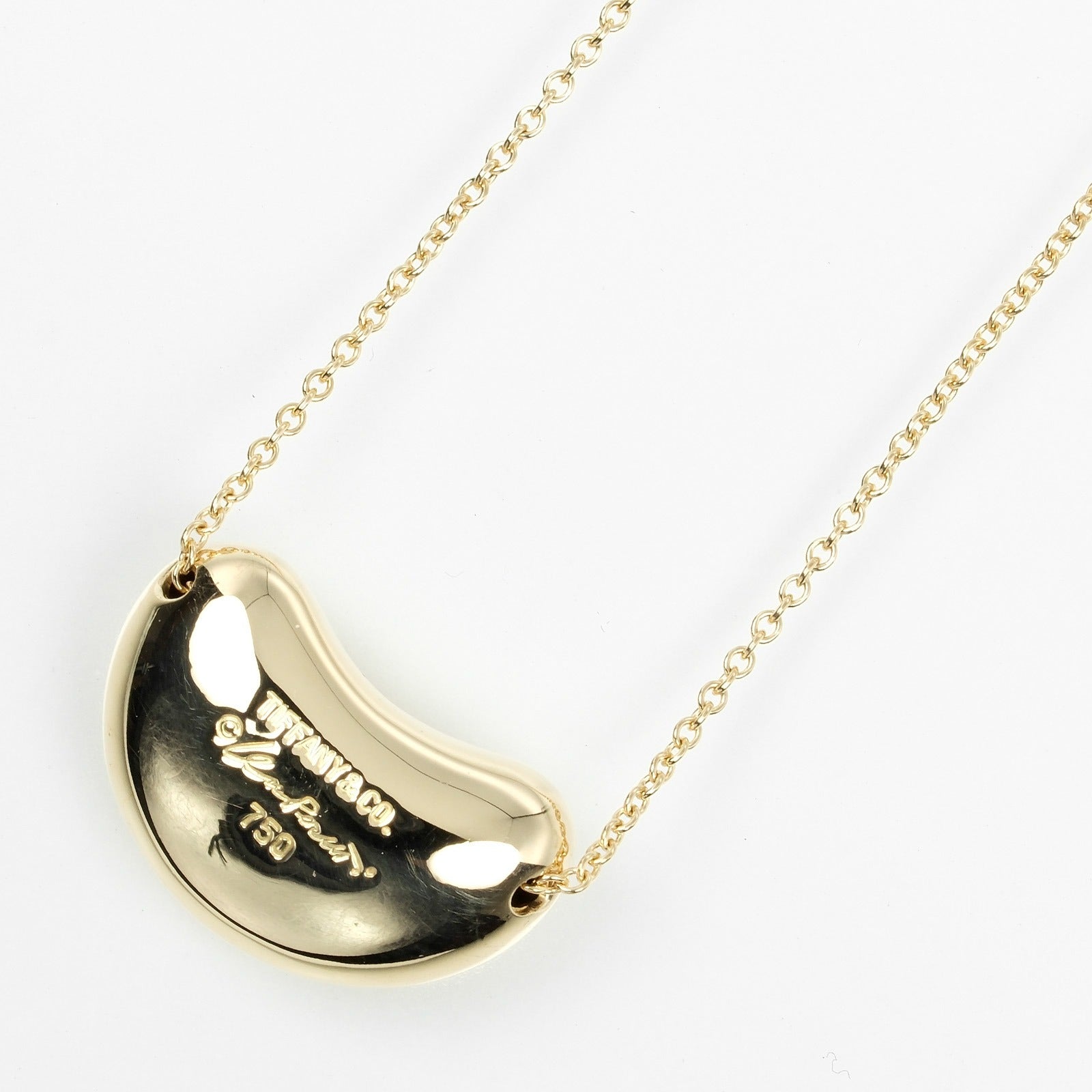 Tiffany & Co Bean Necklace K18 Yellow Gold