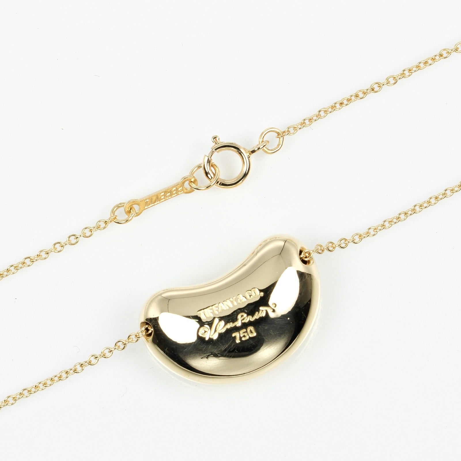 Tiffany & Co Bean Necklace K18 Yellow Gold