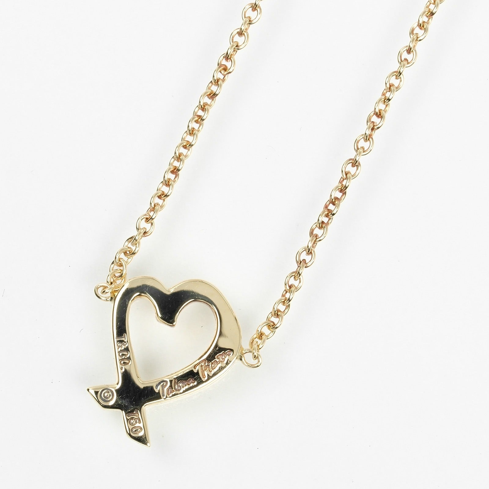 Tiffany & Co Loving Heart Necklace K18 Yellow Gold