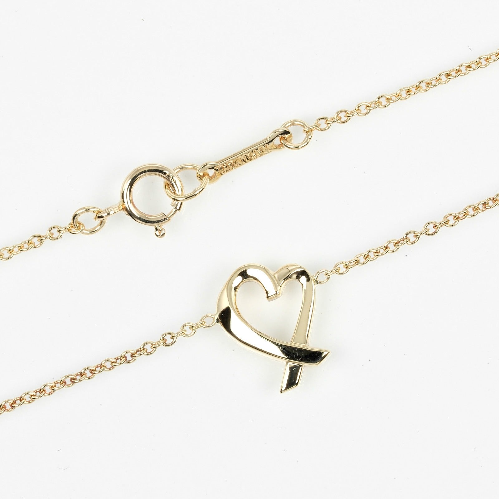 Tiffany & Co Loving Heart Necklace K18 Yellow Gold