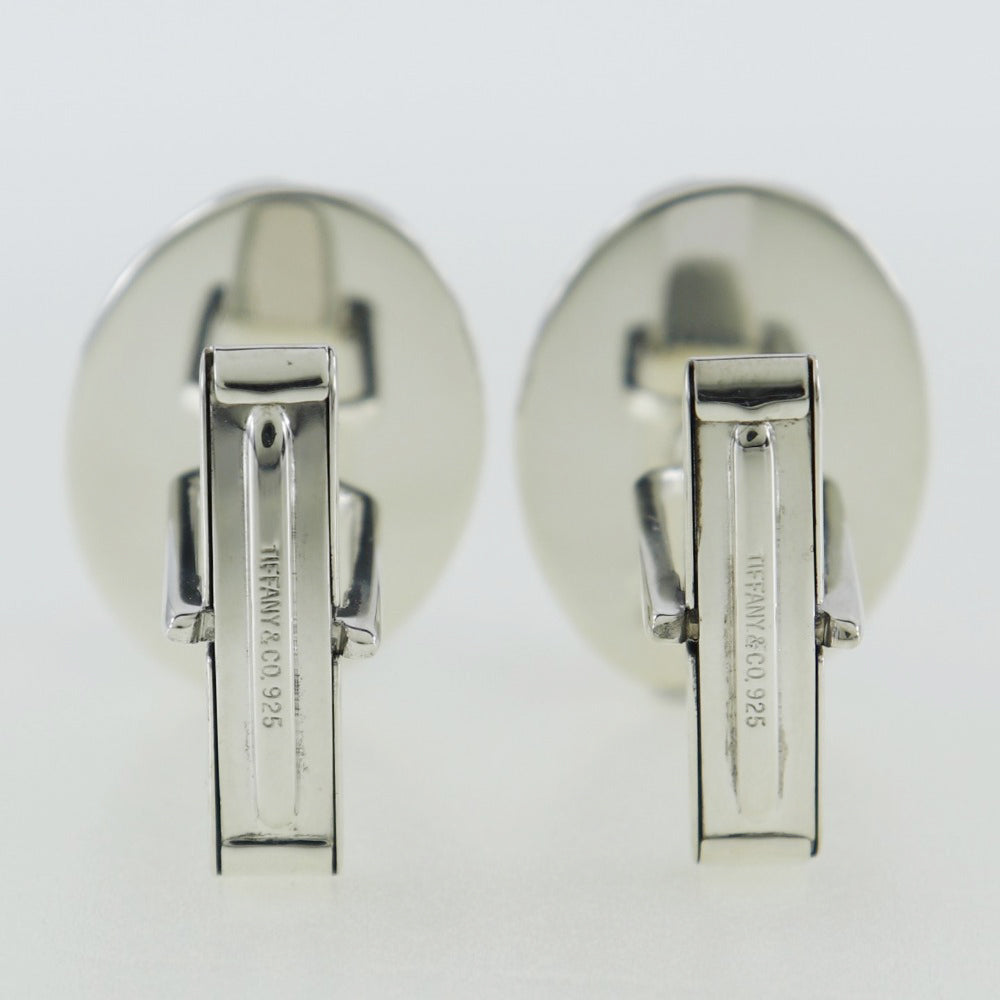 Tiffany Silver Oval Stripe Cufflinks